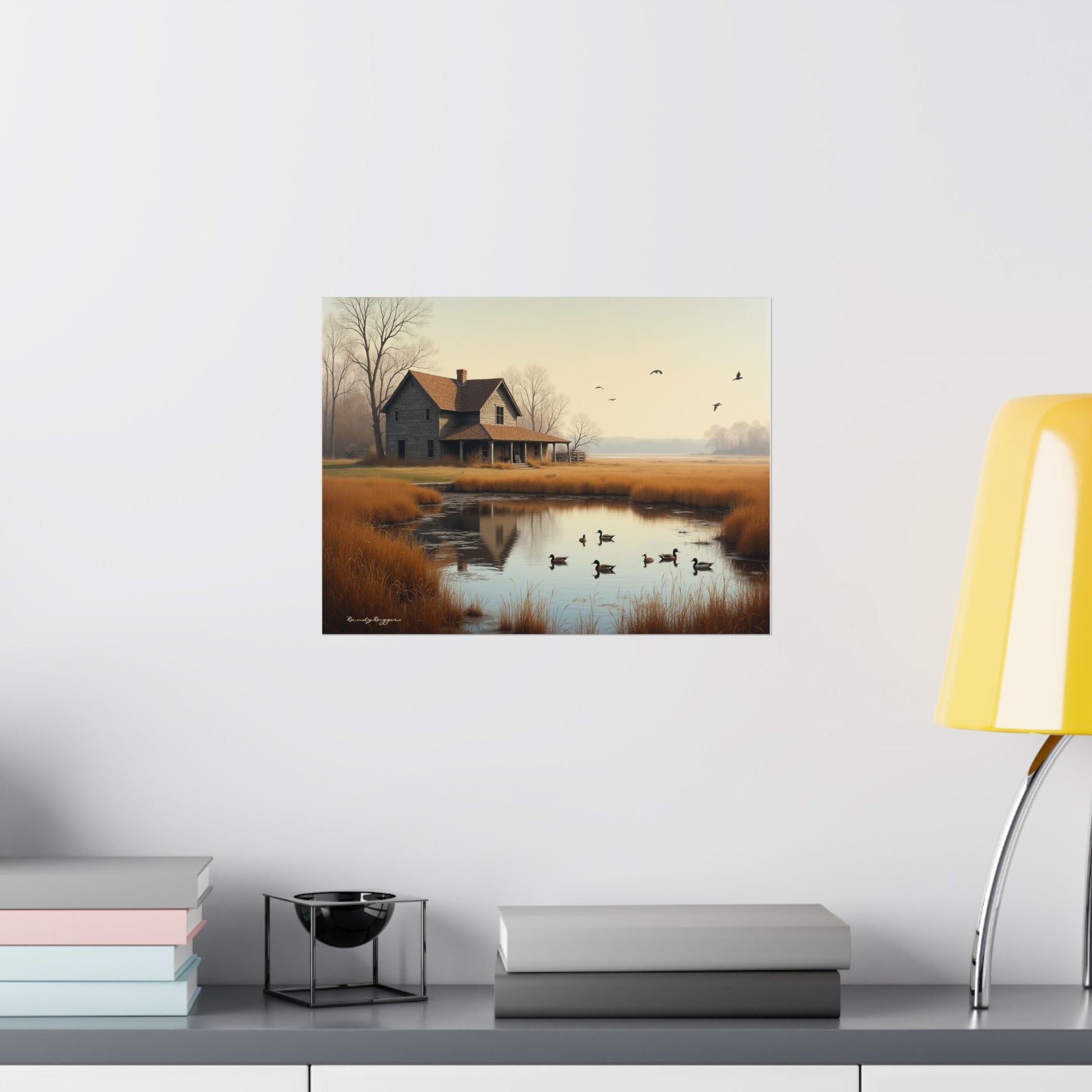 Waterfowl Retreat Tranquil Pond Print