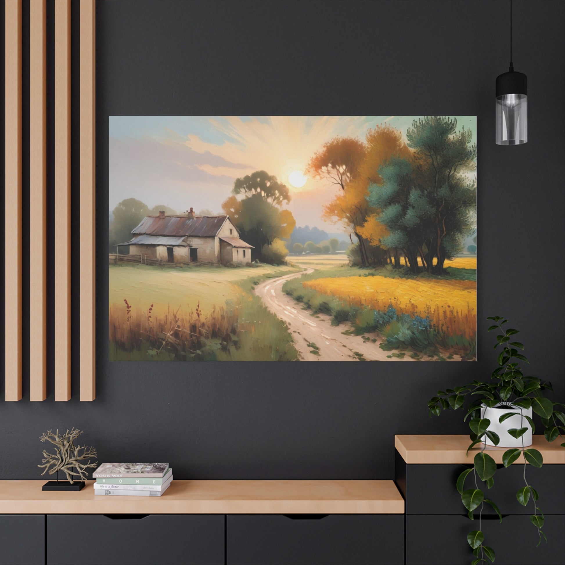 Countryside Landscape Matte Canvas Print