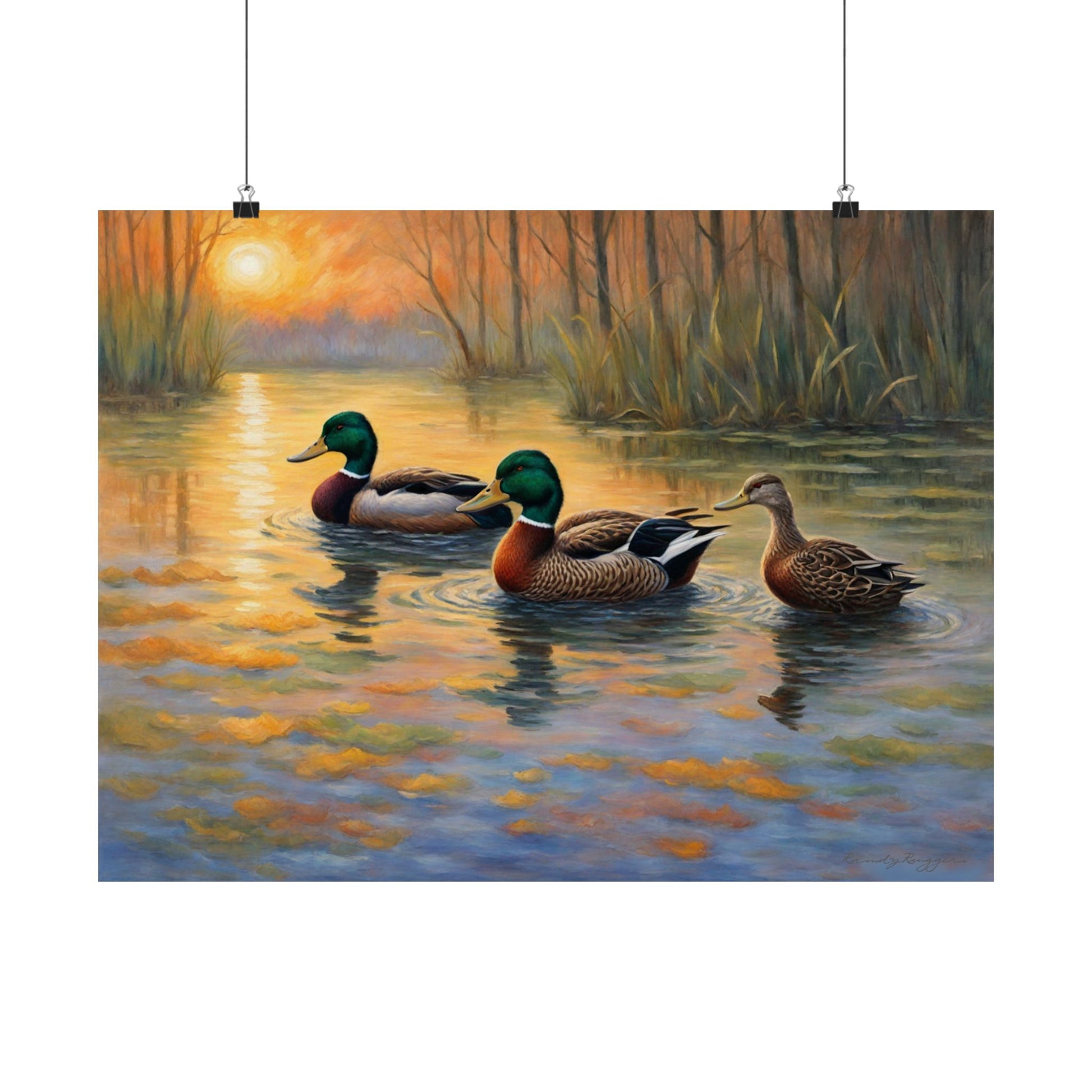 Twilight Refuge Flooded Timber Duck Print