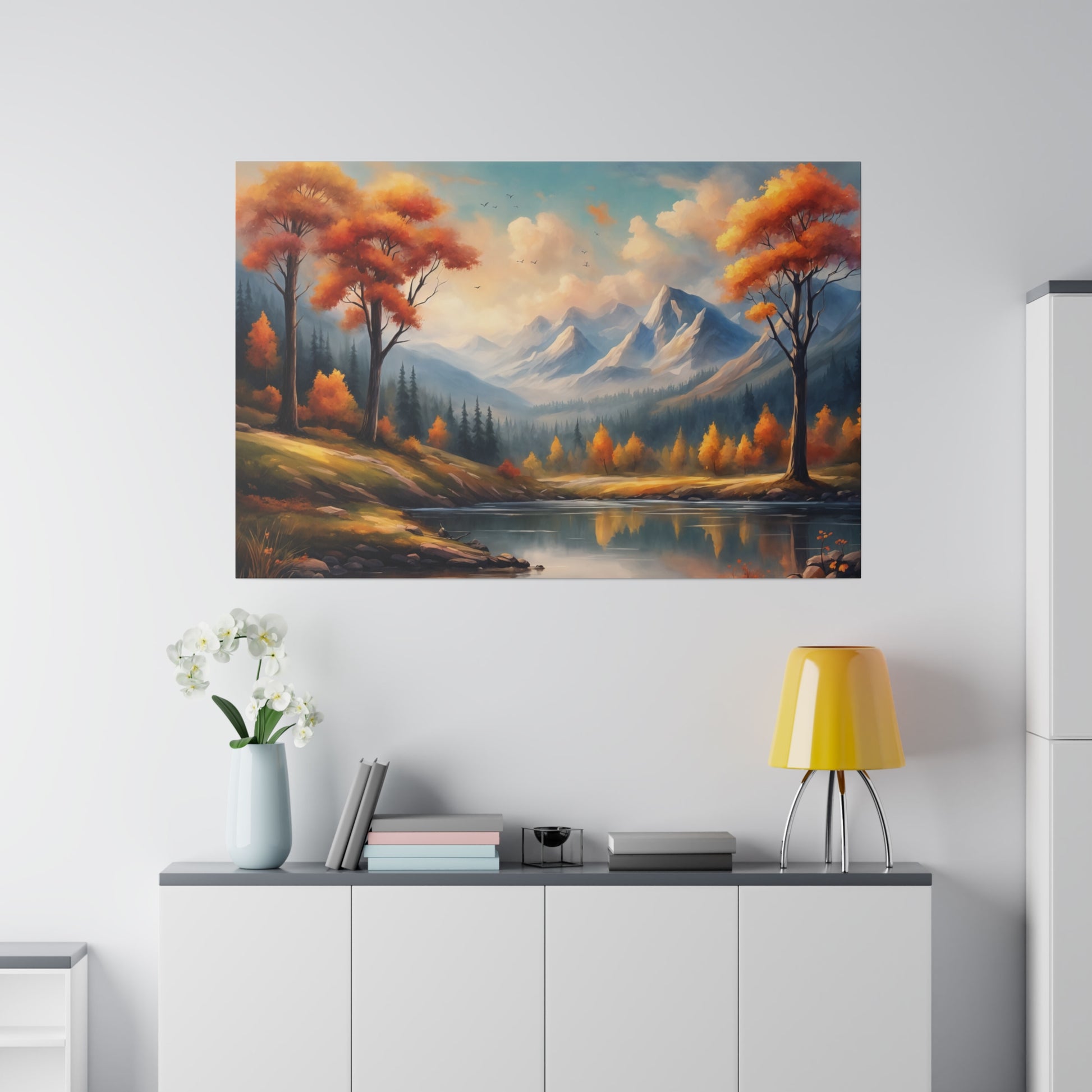 Nature-inspired motif landscape Matte Canvas Print