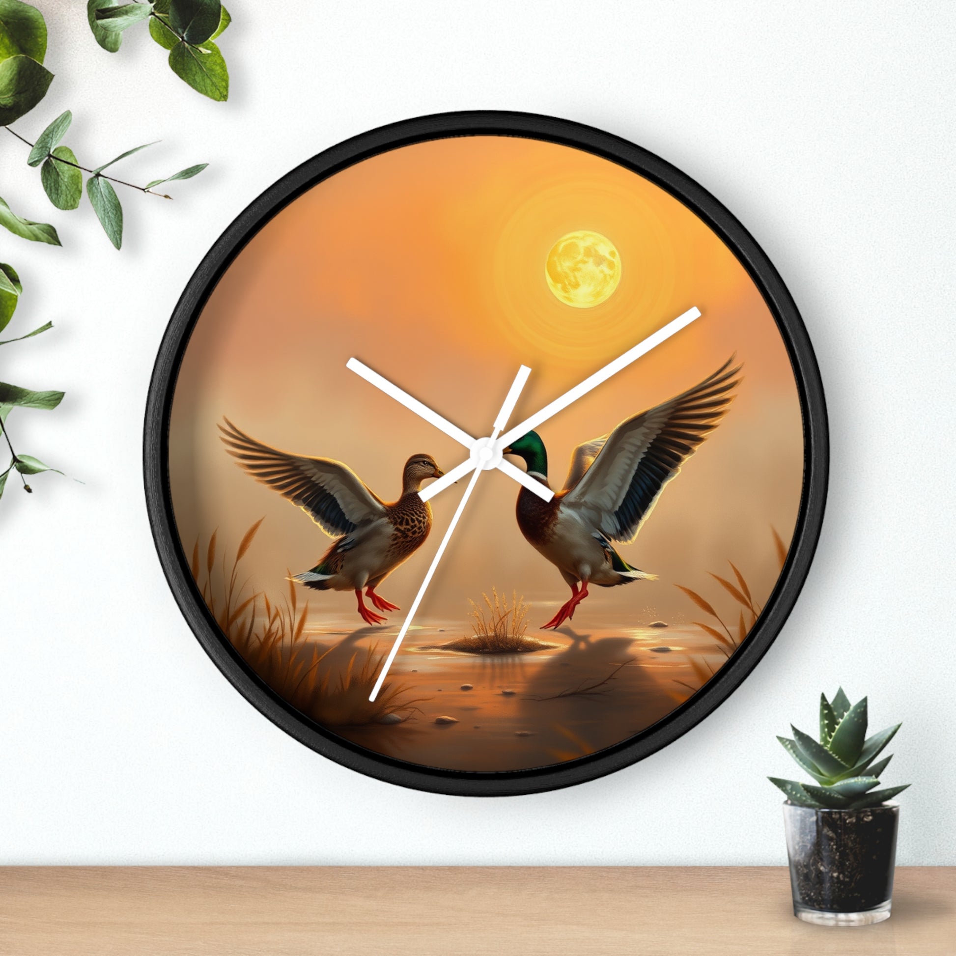 Mallard Drake Ducks Wall Clock