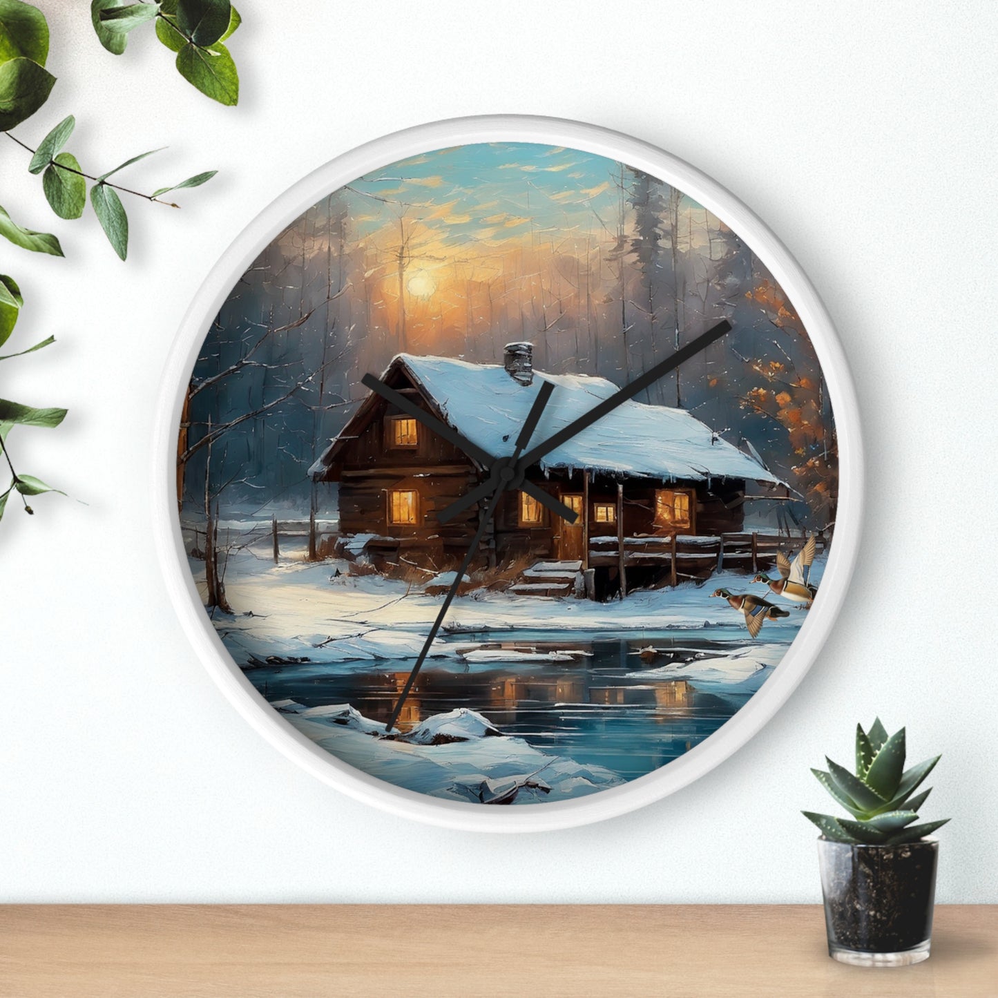 This collection of waterfowl art wall clocks brings the beauty of wetlands into your space, each clock featuring a meticulously crafted scene of waterfowl in natural settings.