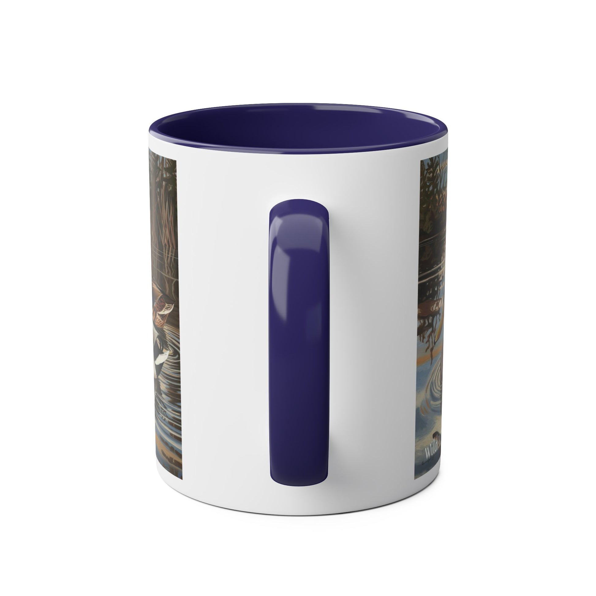 Mallard Ducks Two-Tone Coffee Mug, 11oz