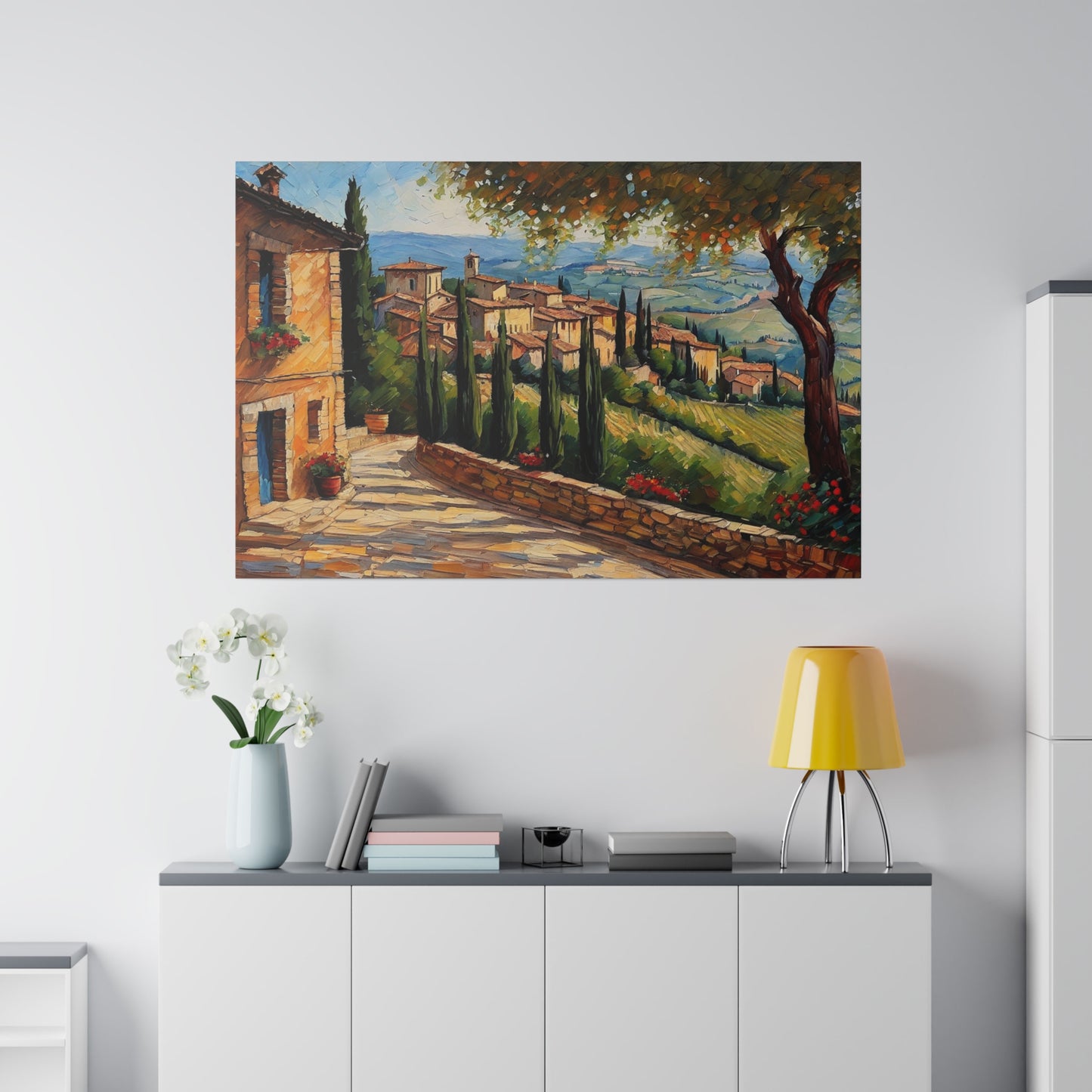 This stunning Montepulciano Italy art captures the beauty of the Italian landscape through a vintage print that will elevate any wall in your home. Expertly printed and crafted, this piece offers a unique glimpse of Italian culture and adds a touch of elegance to your decor. Perfect for art enthusiasts and lovers of travel alike.