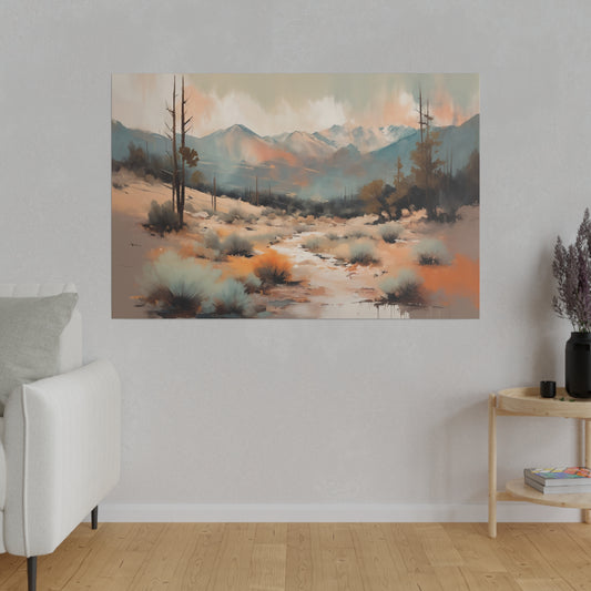 Abstract Western Landscape Matte Canvas Print