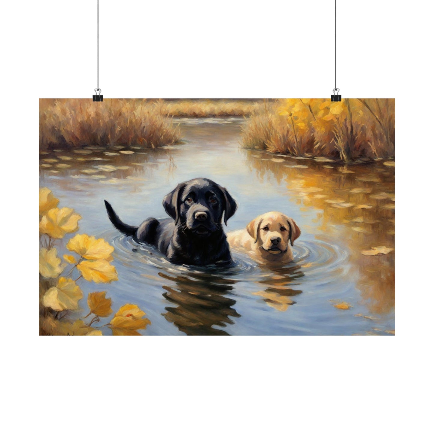 Black Labrador Retriever, Yellow Labrador Print