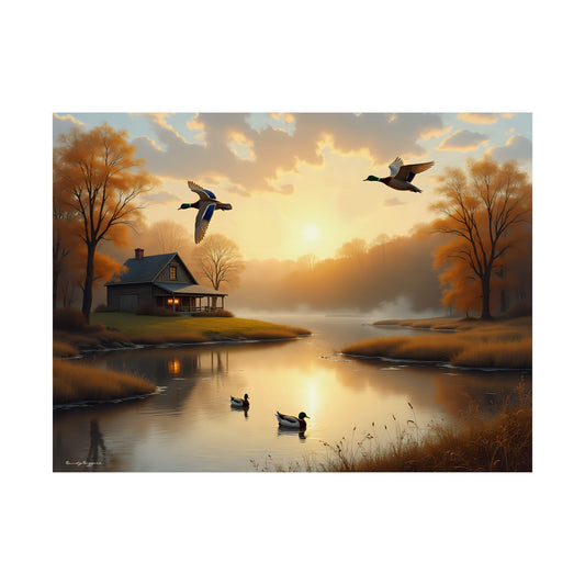 Sunrise Over the Homestead Duck Print