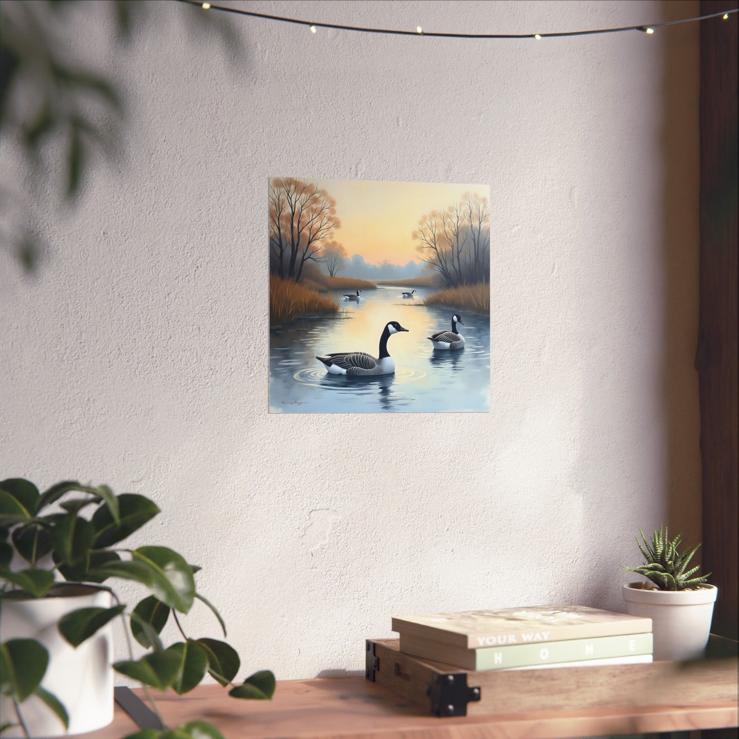 Evening Drift, Canadian Geese Print