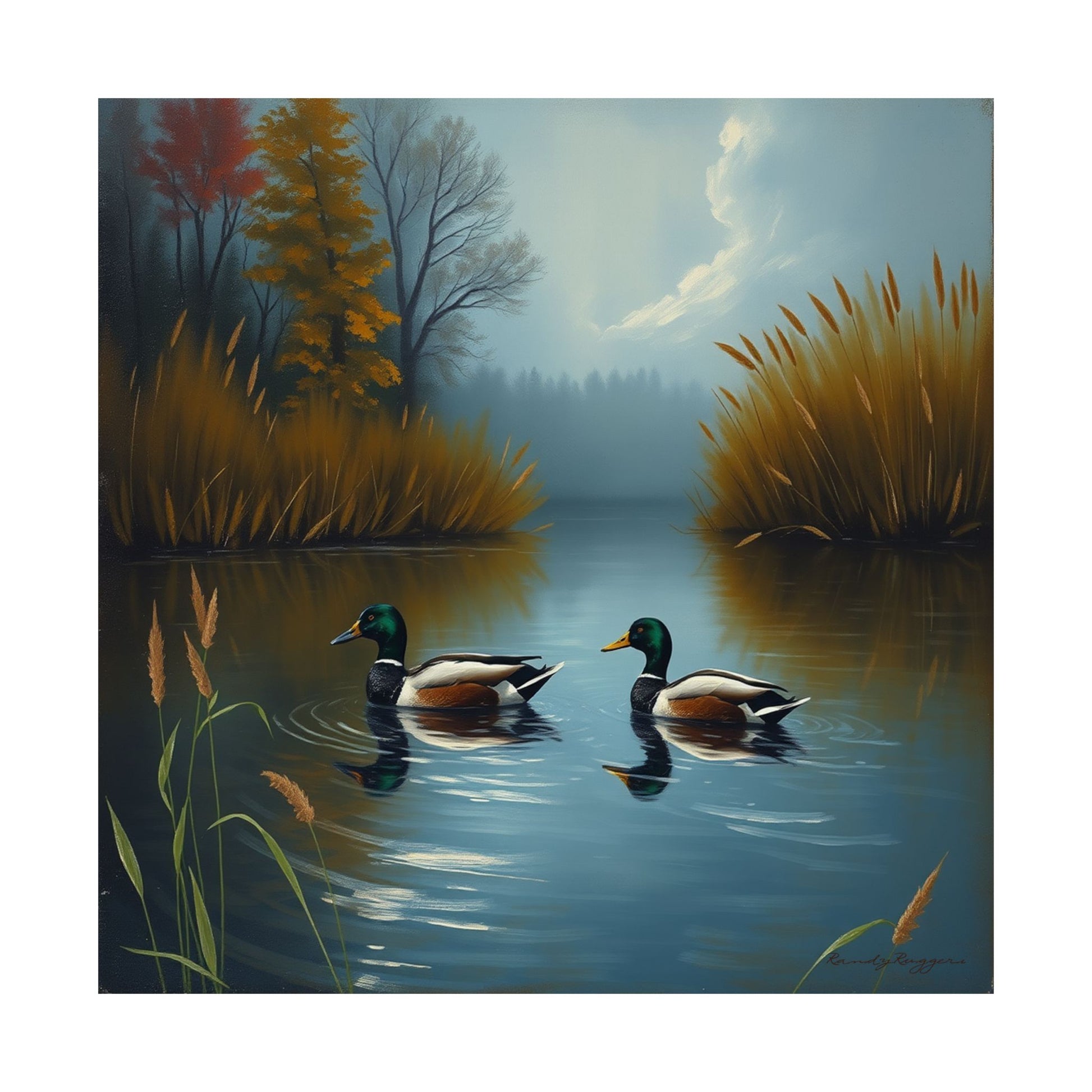 Drifting Lazily, Mallard Duck Print