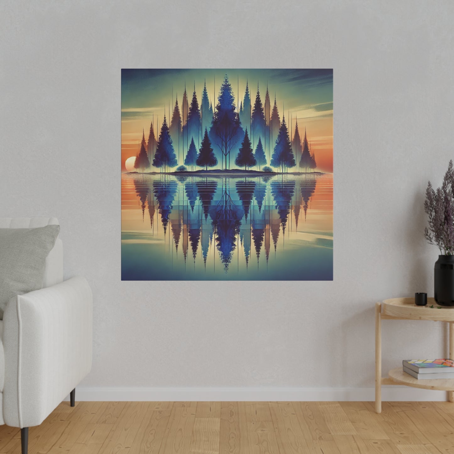  Bohemian Abstract Serene Reflections Canvas Print