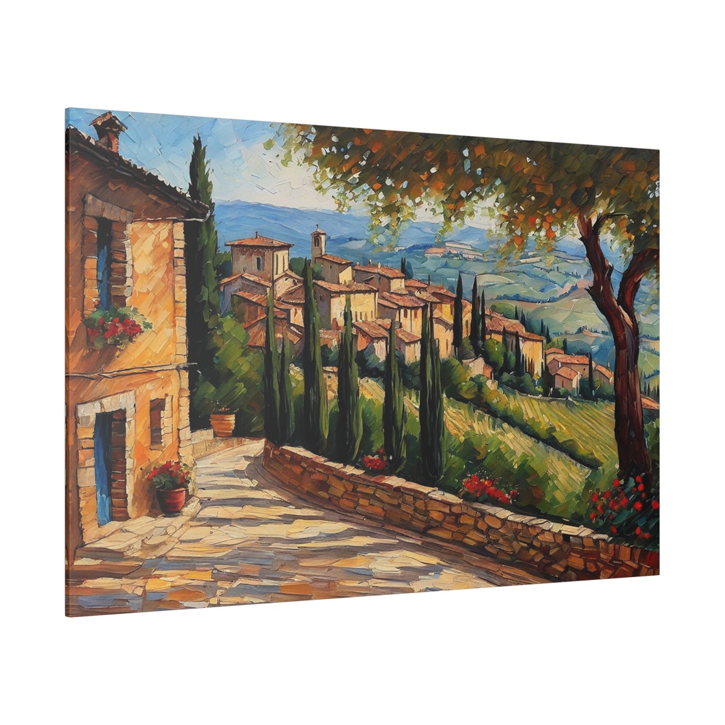 This stunning Montepulciano Italy art captures the beauty of the Italian landscape through a vintage print that will elevate any wall in your home. Expertly printed and crafted, this piece offers a unique glimpse of Italian culture and adds a touch of elegance to your decor. Perfect for art enthusiasts and lovers of travel alike.