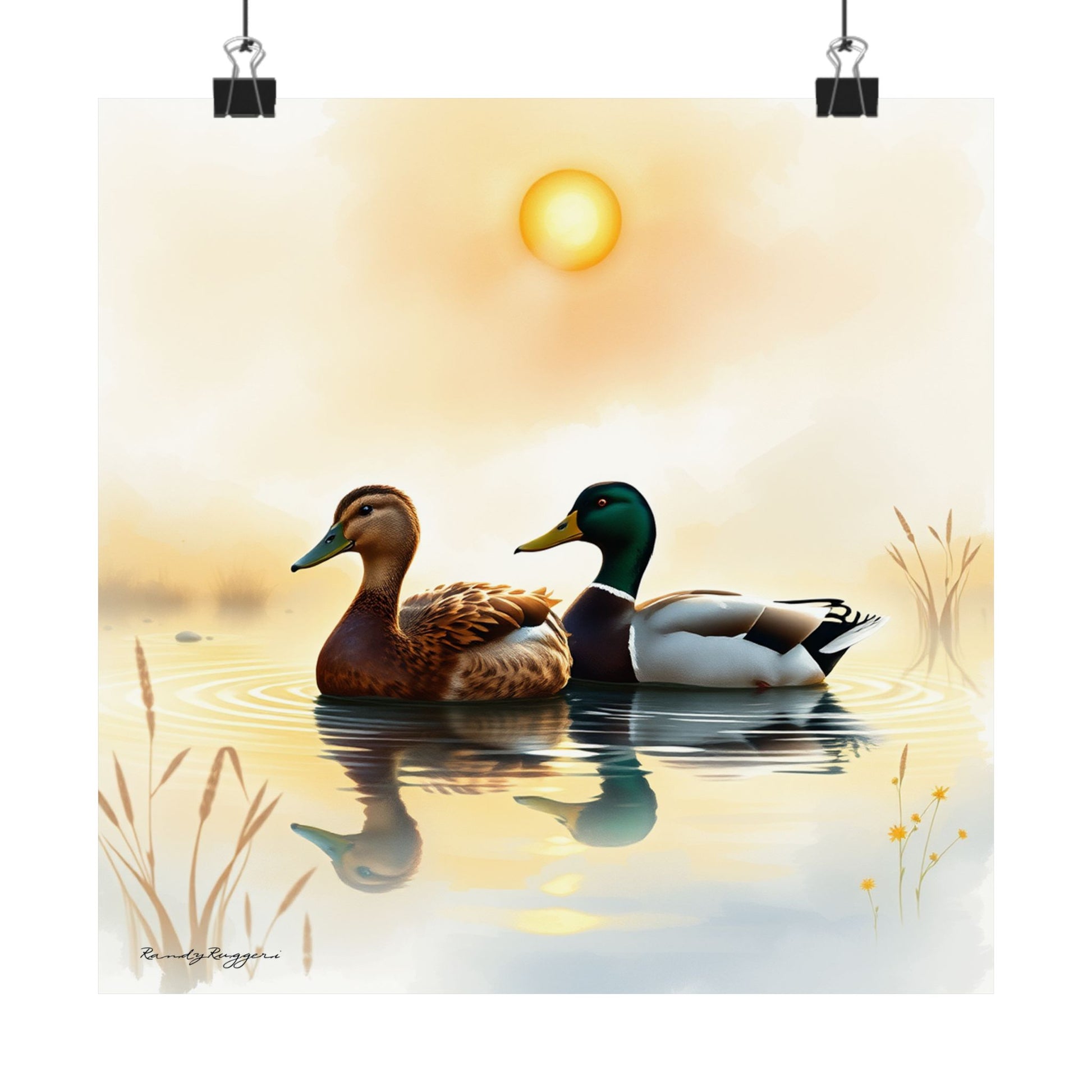 Mallards in the Marsh Duck Prints