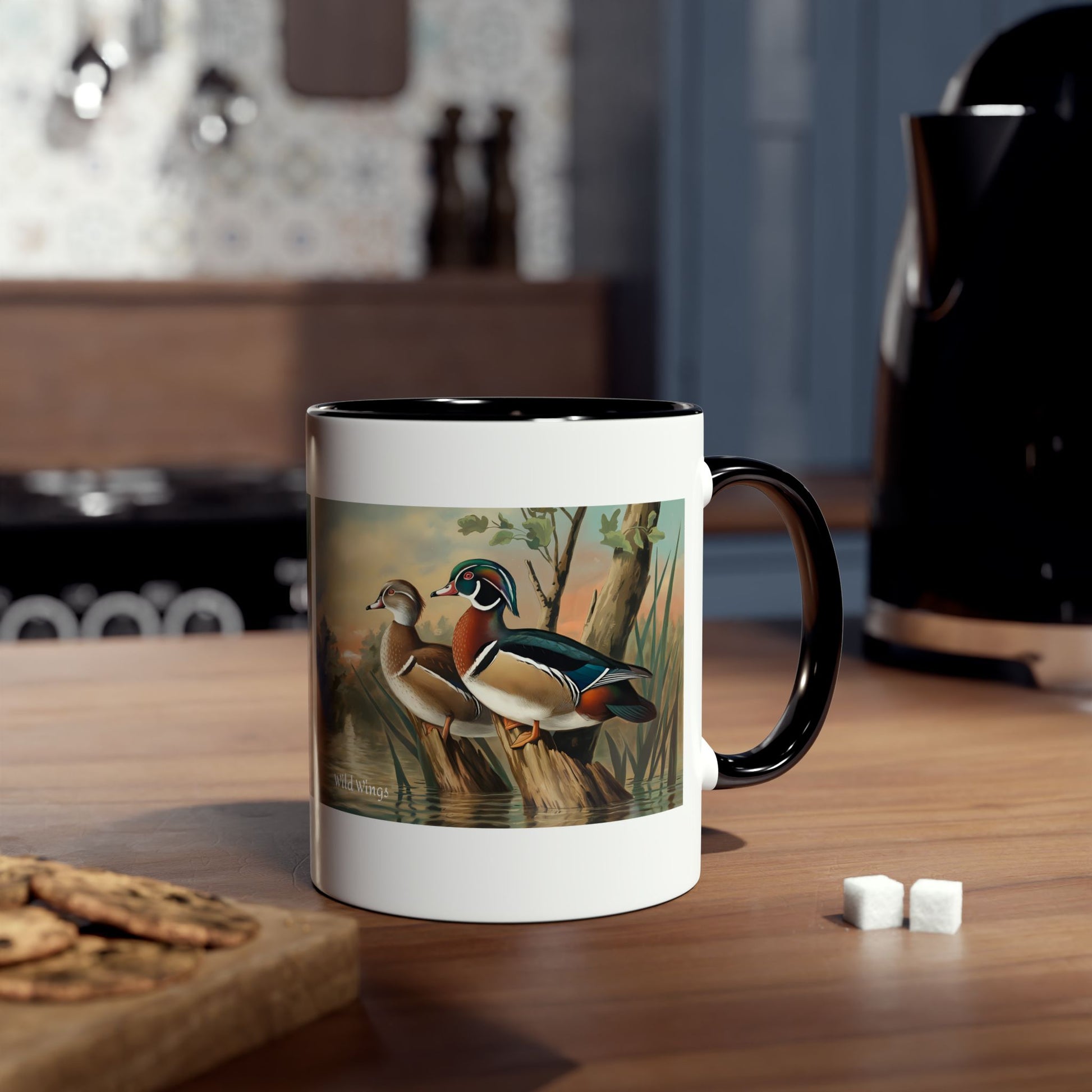 Wood Ducks Two-Tone Coffee Mug, 11oz