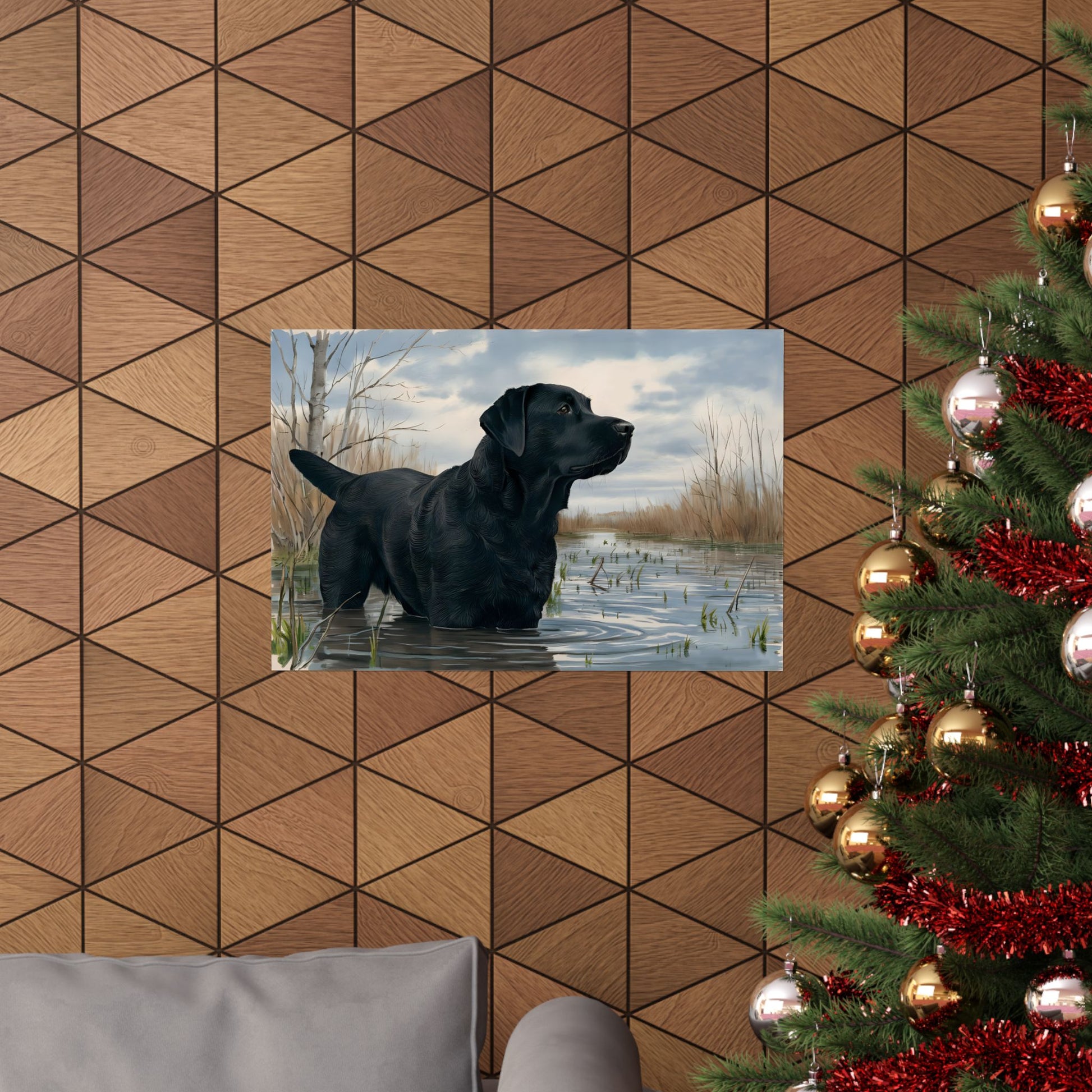 Black Labrador Retriever print