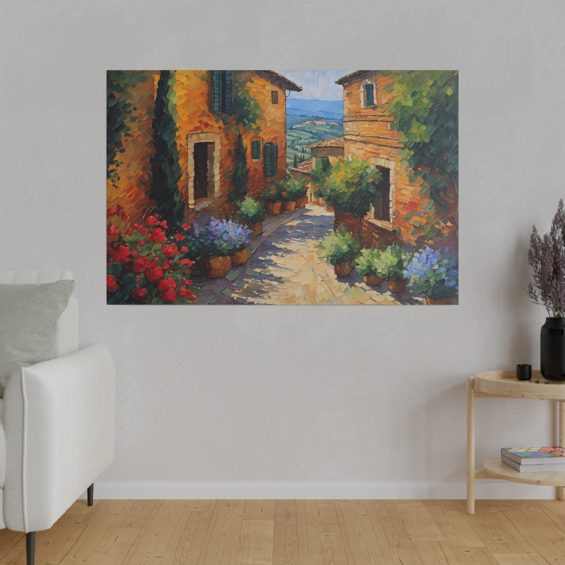 This stunning Montepulciano Italy art captures the beauty of the Italian landscape through a vintage print that will elevate any wall in your home. Expertly printed and crafted, this piece offers a unique glimpse of Italian culture and adds a touch of elegance to your decor. Perfect for art enthusiasts and lovers of travel alike.