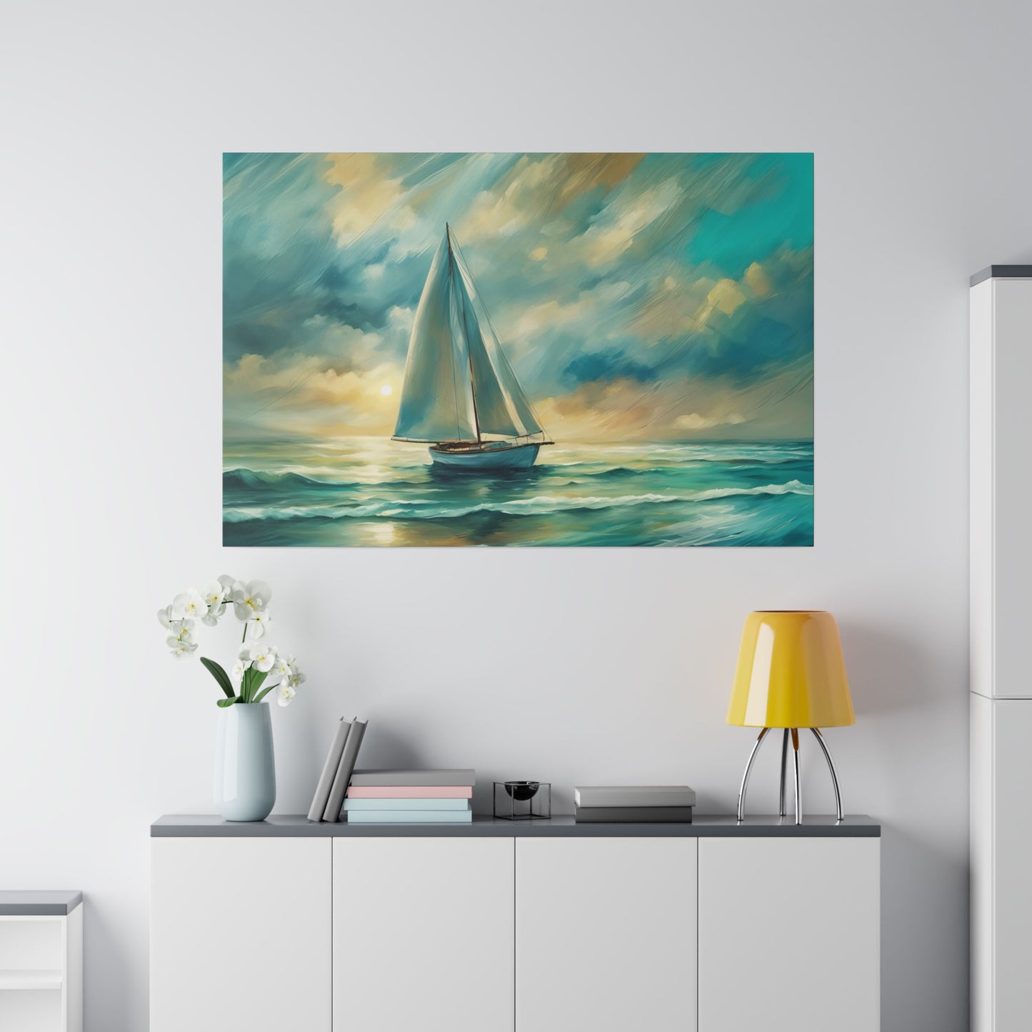 Sailboat Sets Sail for the Sea Print