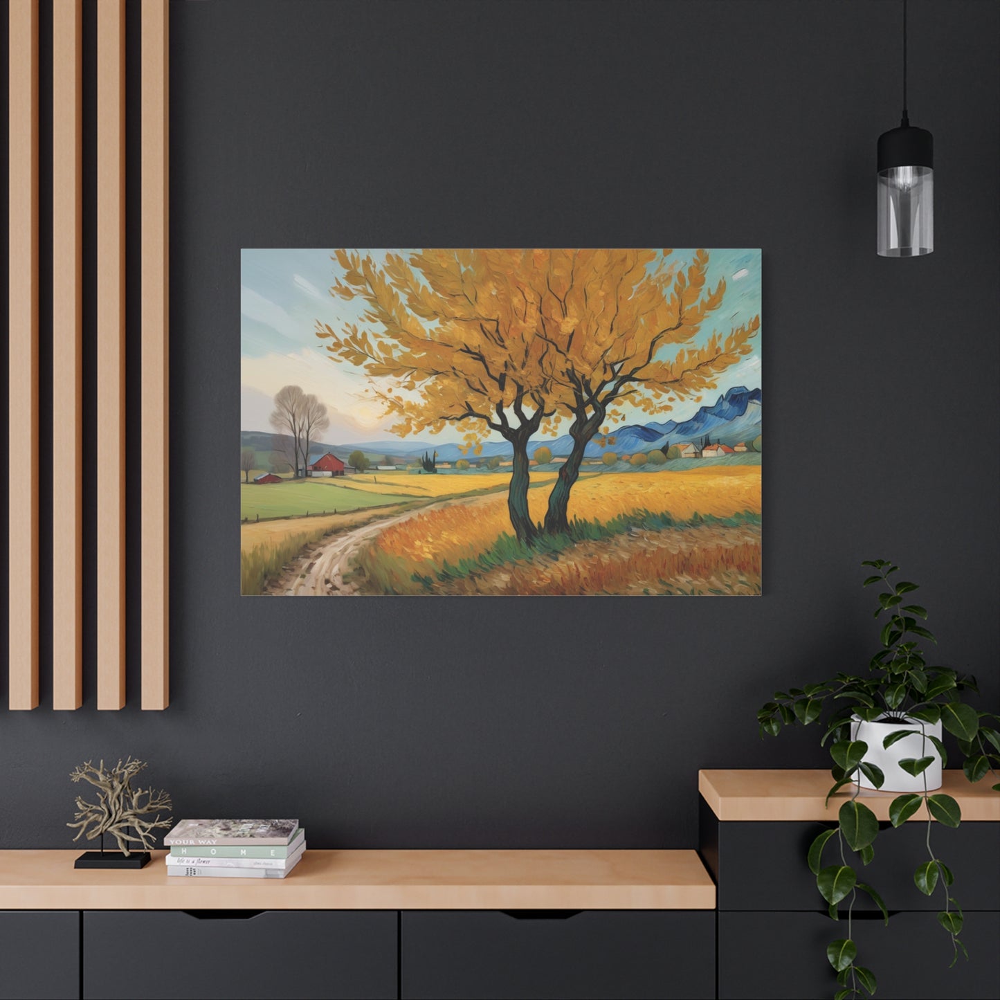 Impressionisn Countryside Print Matte Canvas