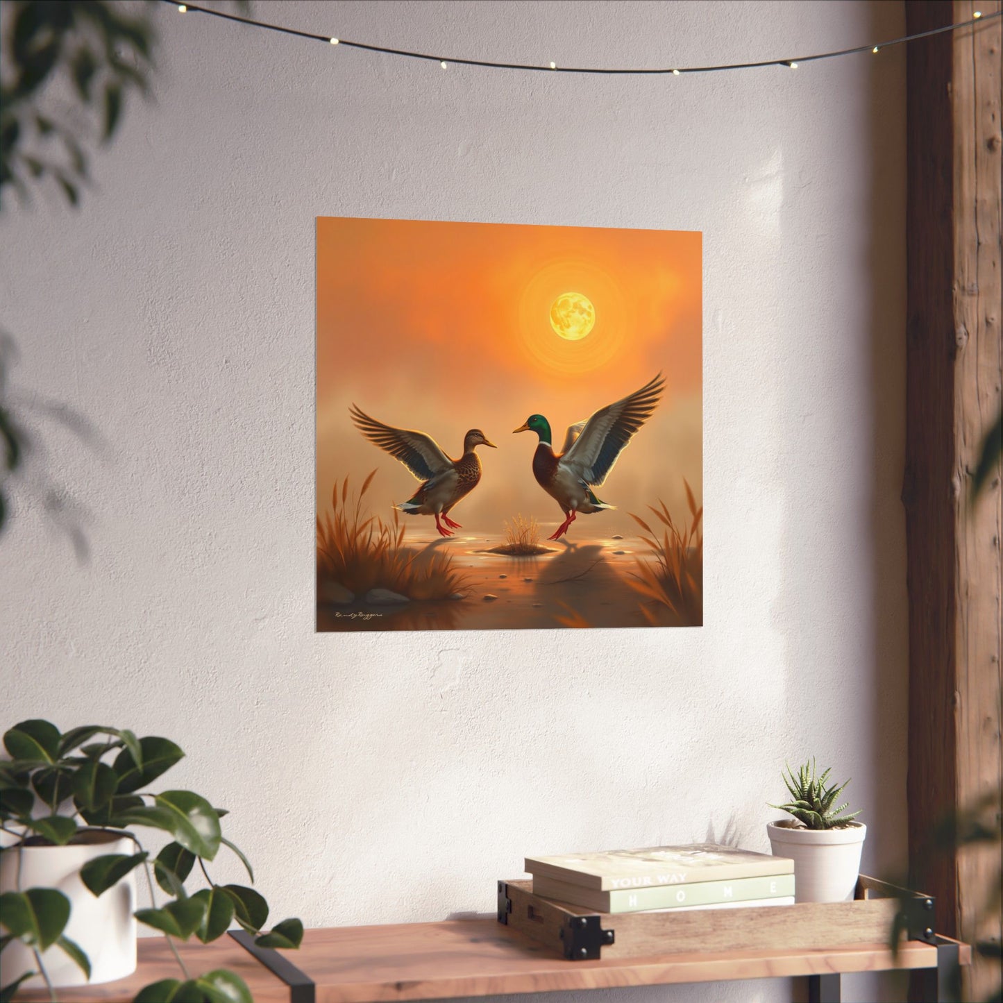 Sunrise Glide Mallard Ducks Print