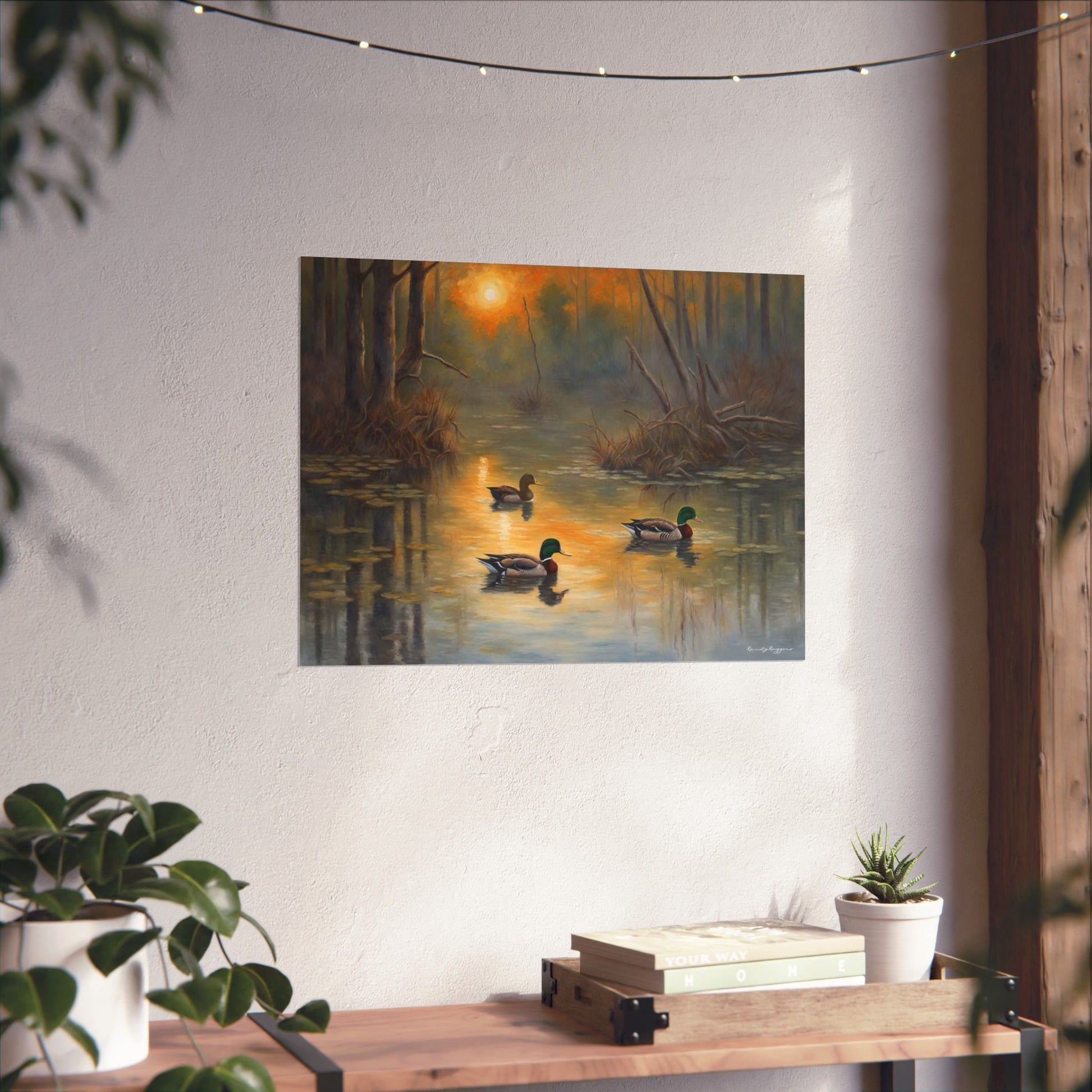 Twilight Refuge Flooded Timber Duck Print