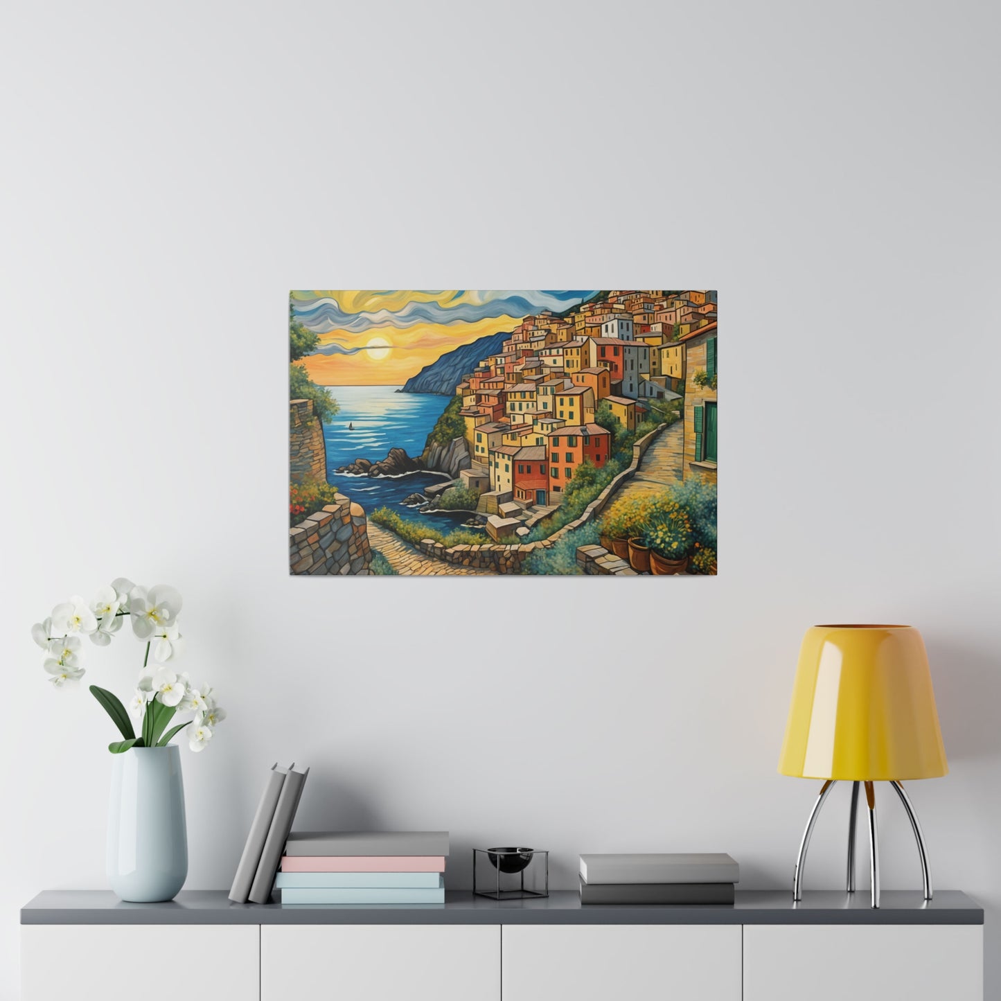  Van Gogh Style Italian Cinque Terre Print