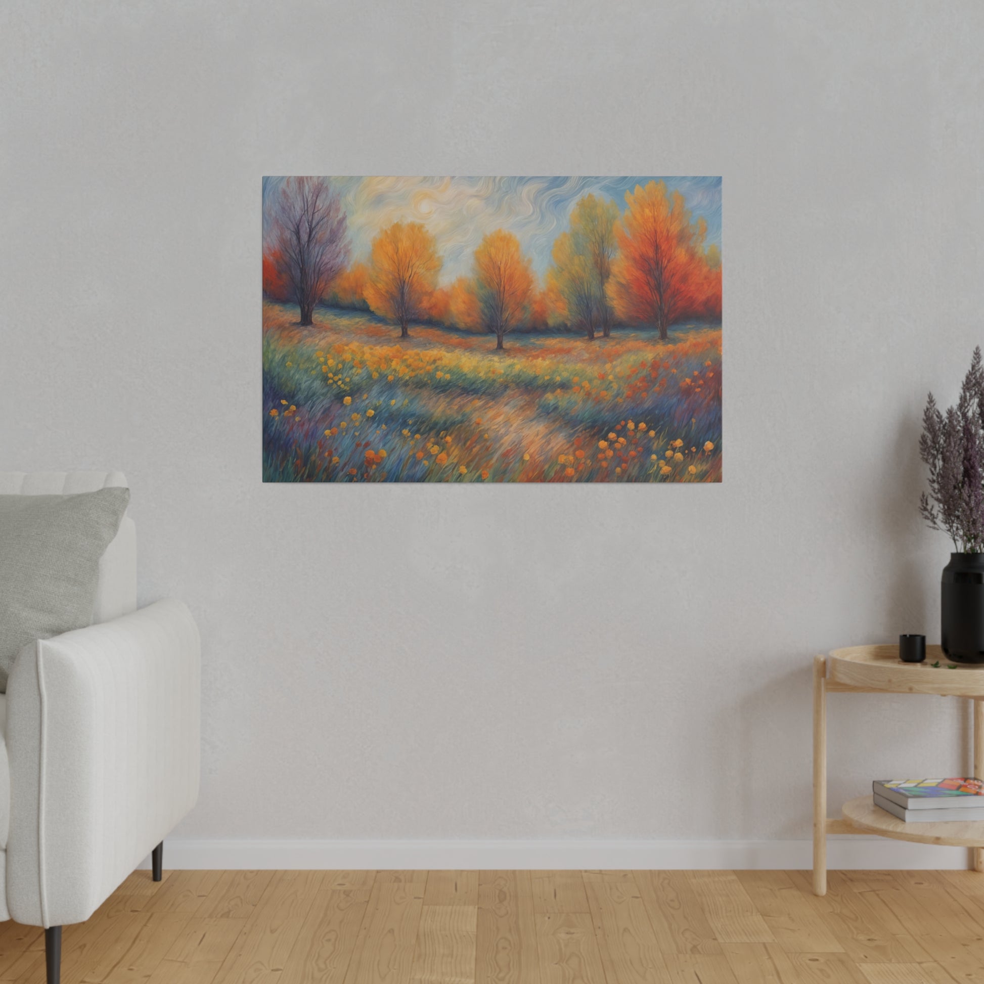 Impressionist Landscape Wildflowers Print