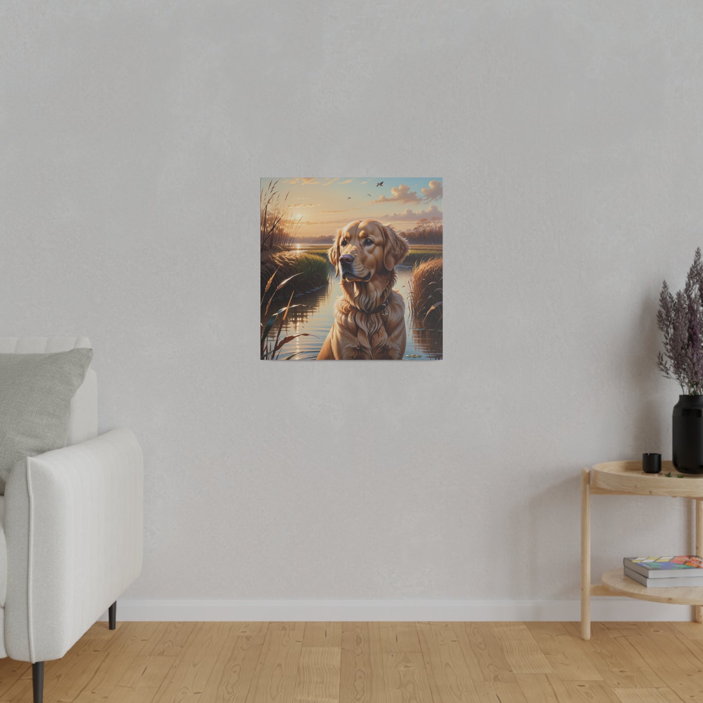 Golden Retriever Matte Canvas Print