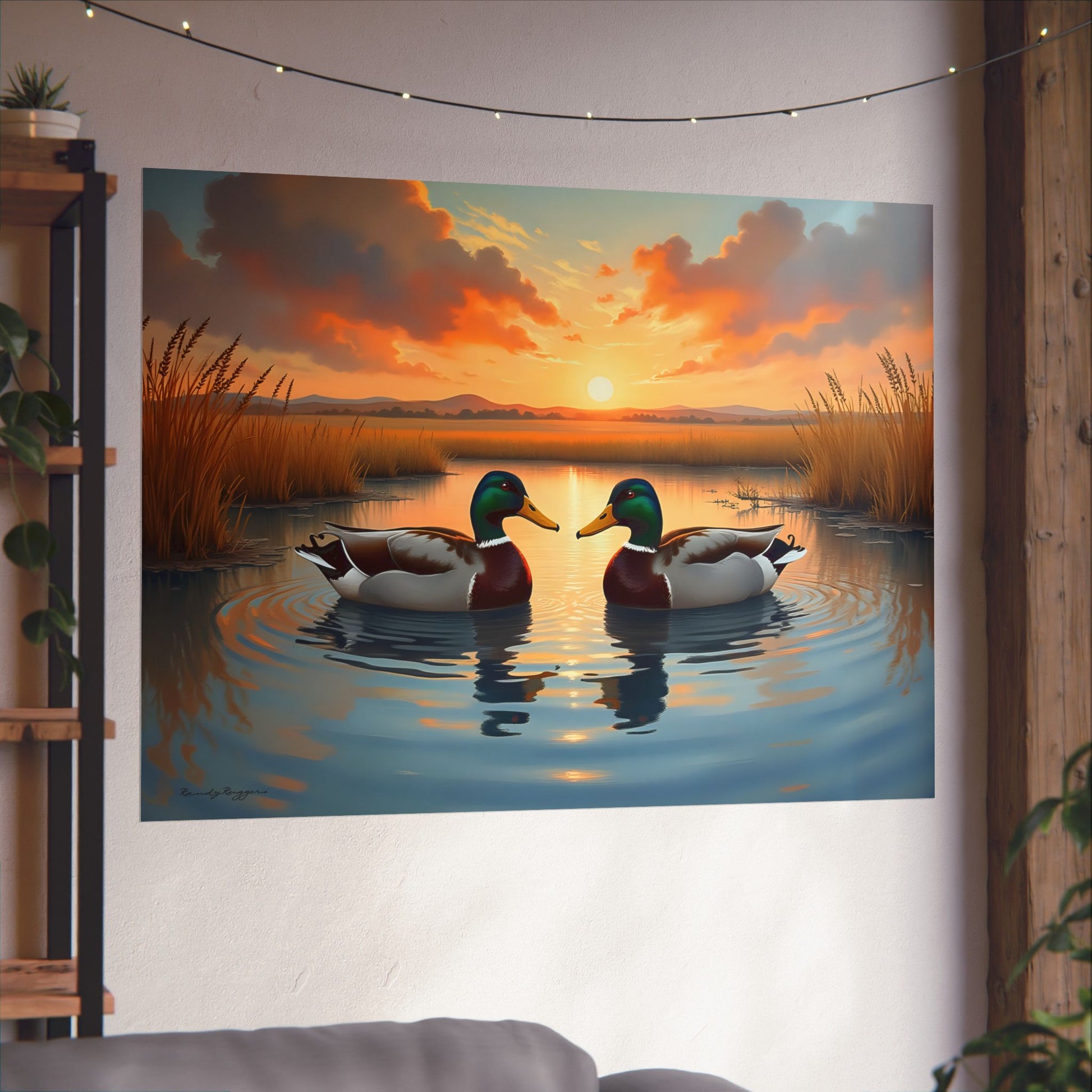 Reflections of the Prairie Sky Mallard Duck Print