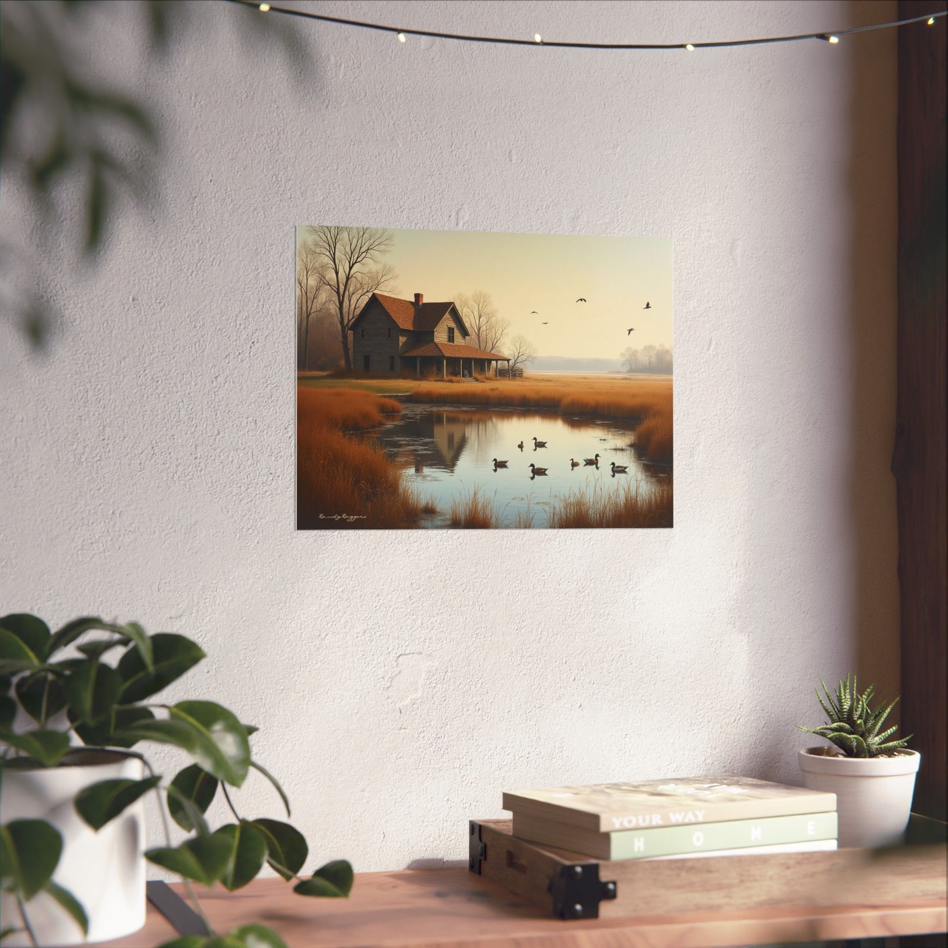 Waterfowl Retreat Tranquil Pond Print