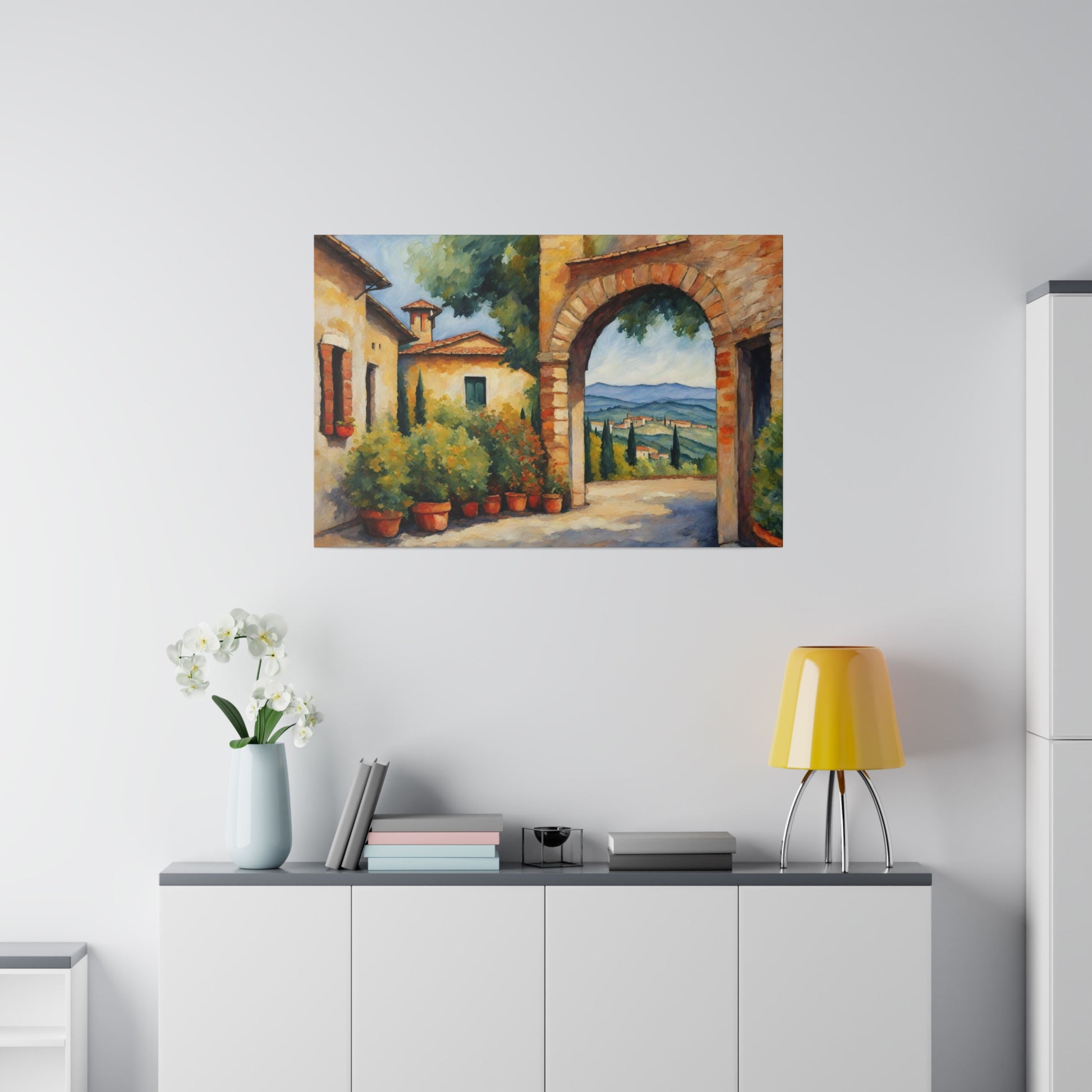 This stunning Montepulciano Italy art captures the beauty of the Italian landscape through a vintage print that will elevate any wall in your home. Expertly printed and crafted, this piece offers a unique glimpse of Italian culture and adds a touch of elegance to your decor. Perfect for art enthusiasts and lovers of travel alike.