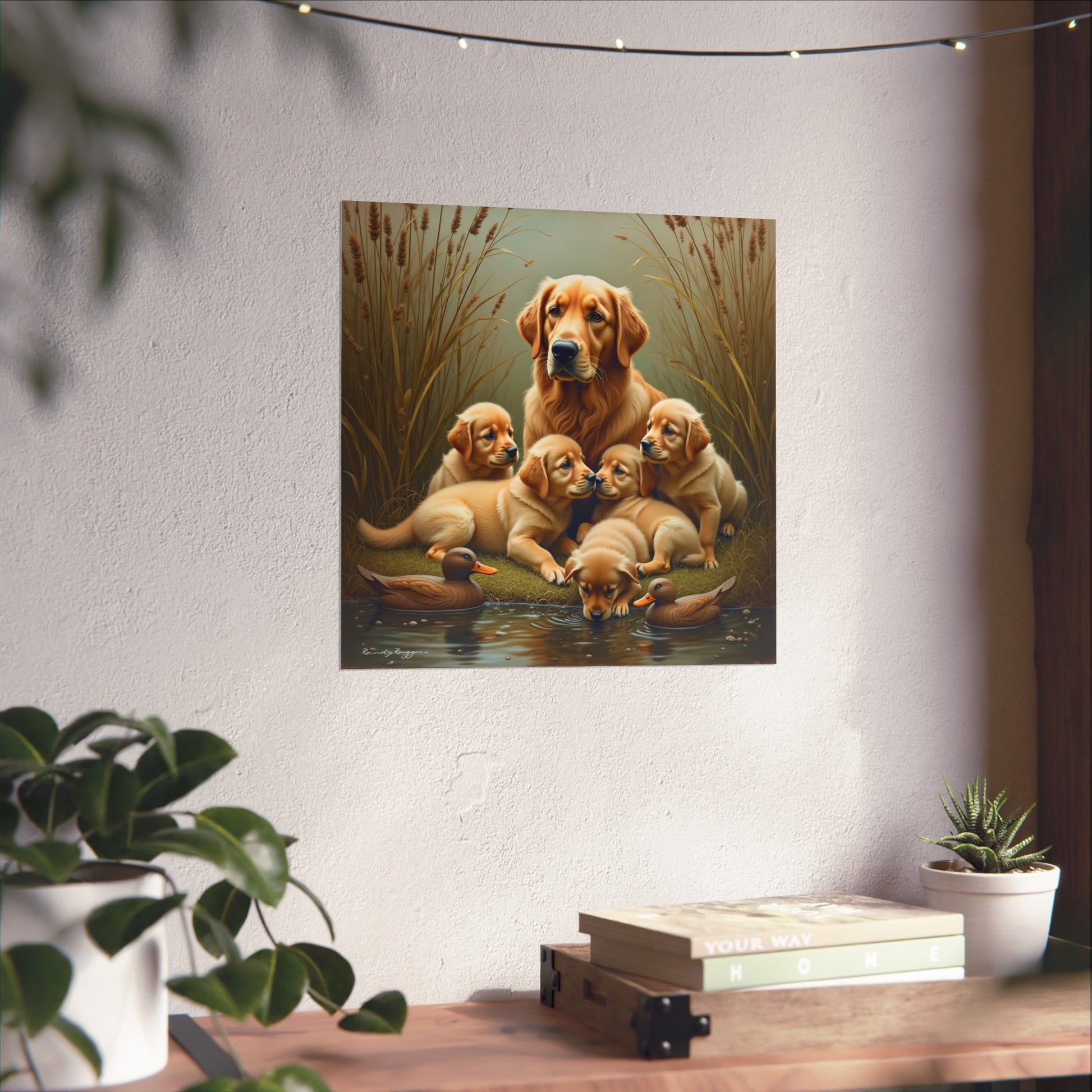 Motherly Love Golden Retriever Print