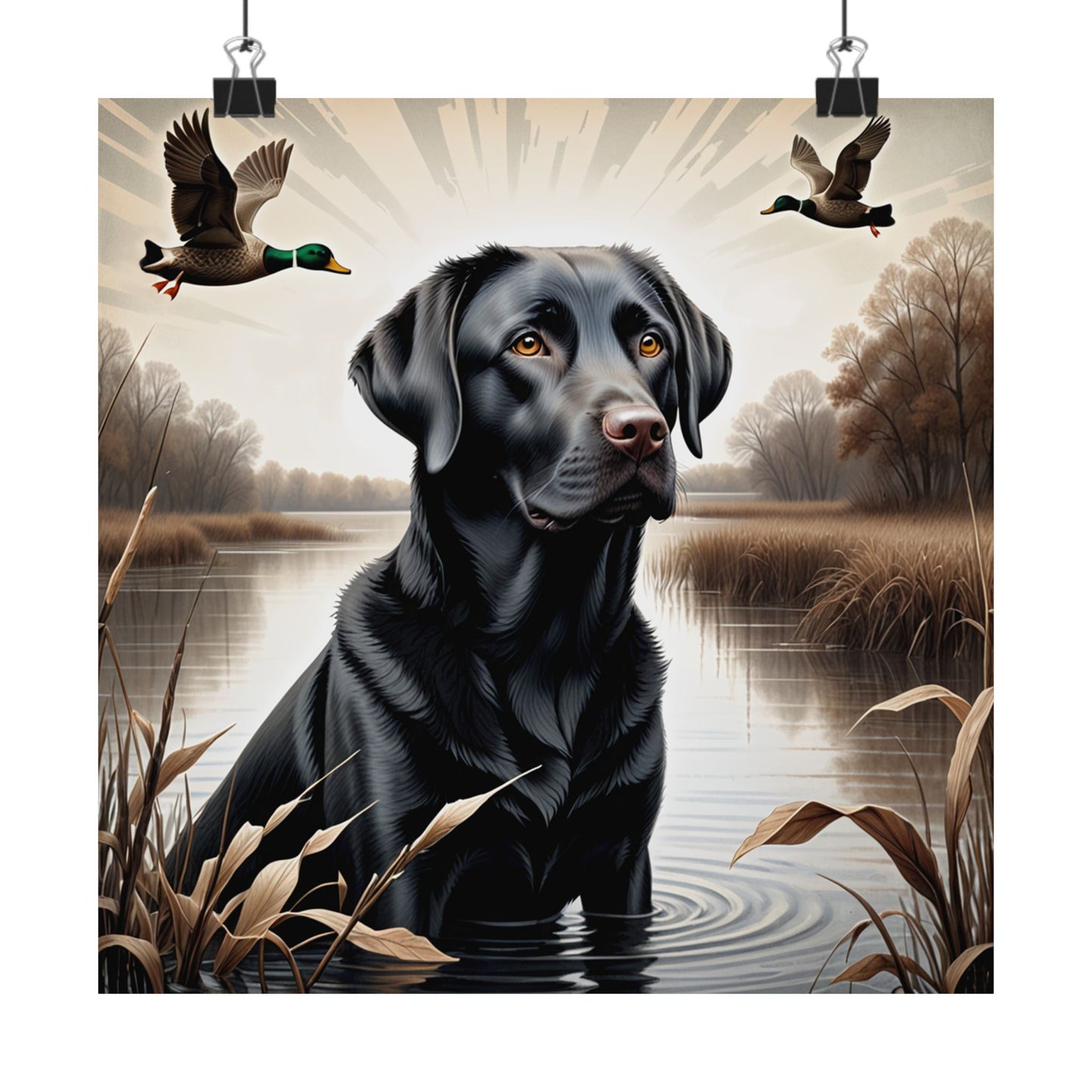 Black Labrador Retriever Print