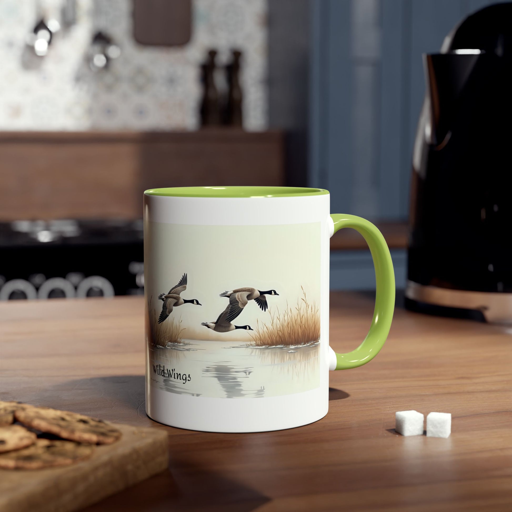 Canadian Geese Two-Tone Coffee Mugs, 11oz