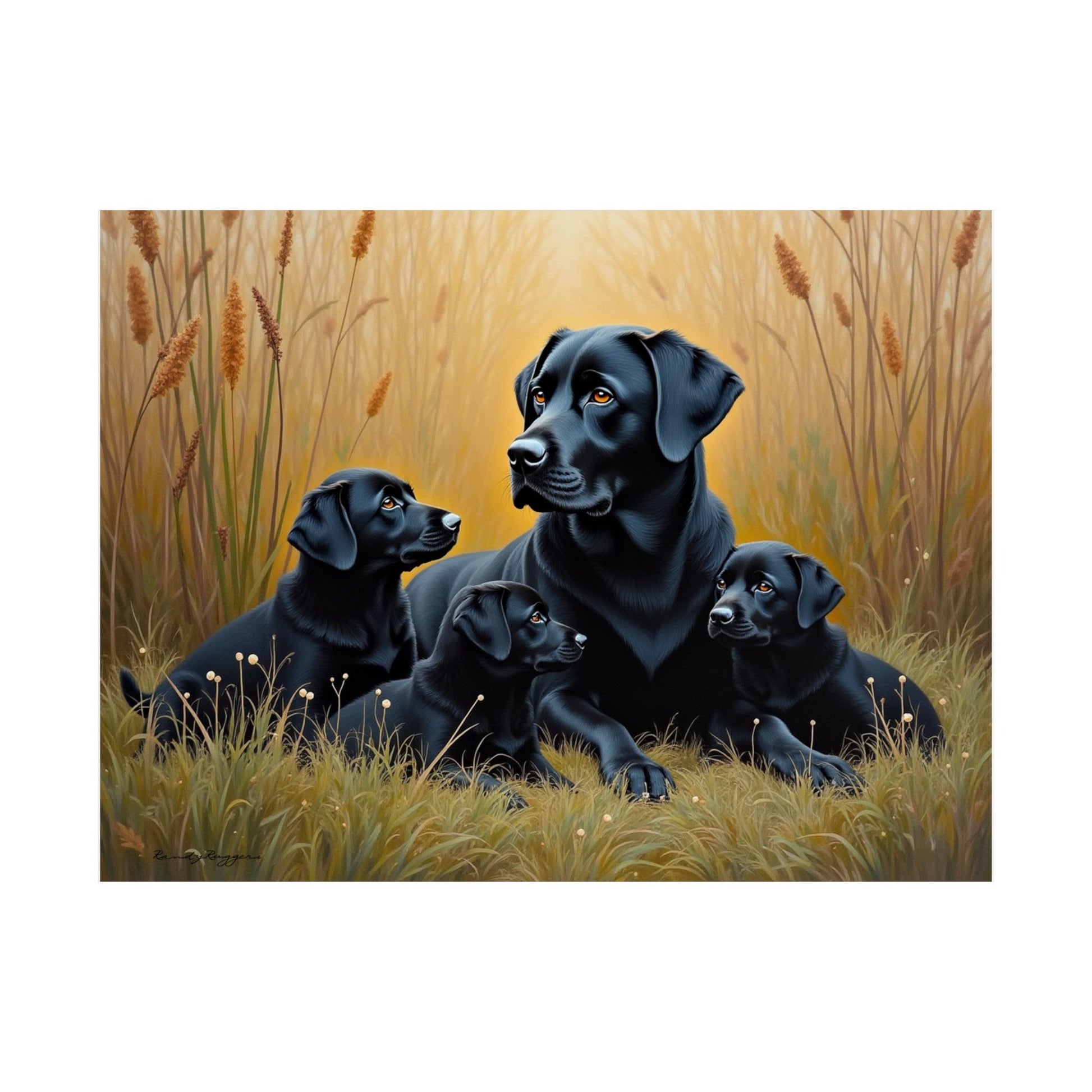 Intimate Bonding Black Labrador Print