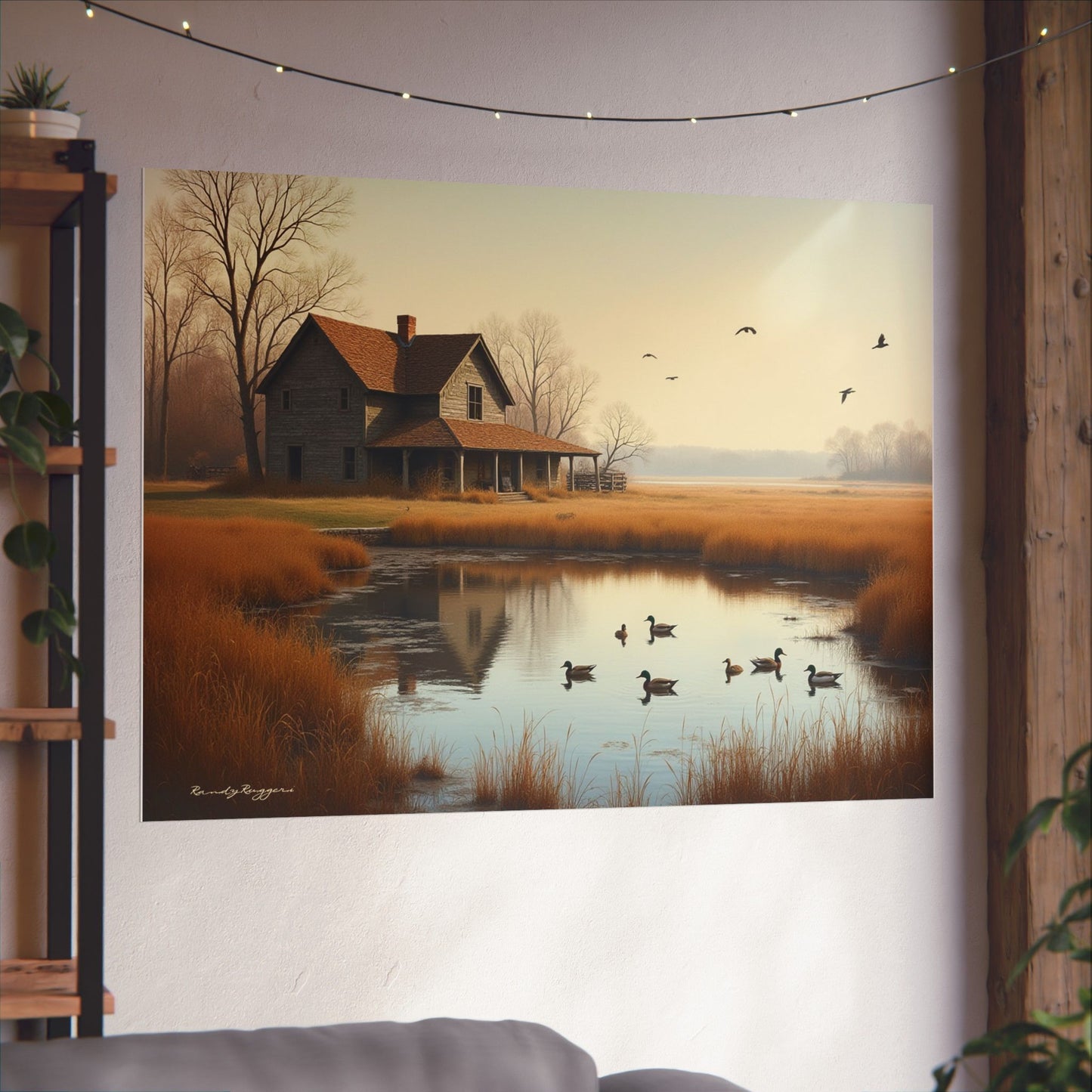 Waterfowl Retreat Tranquil Pond Print