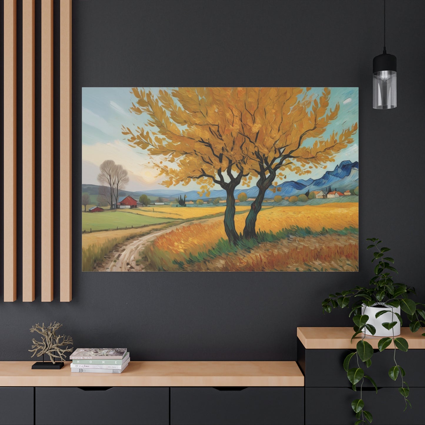 Impressionisn Countryside Print Matte Canvas