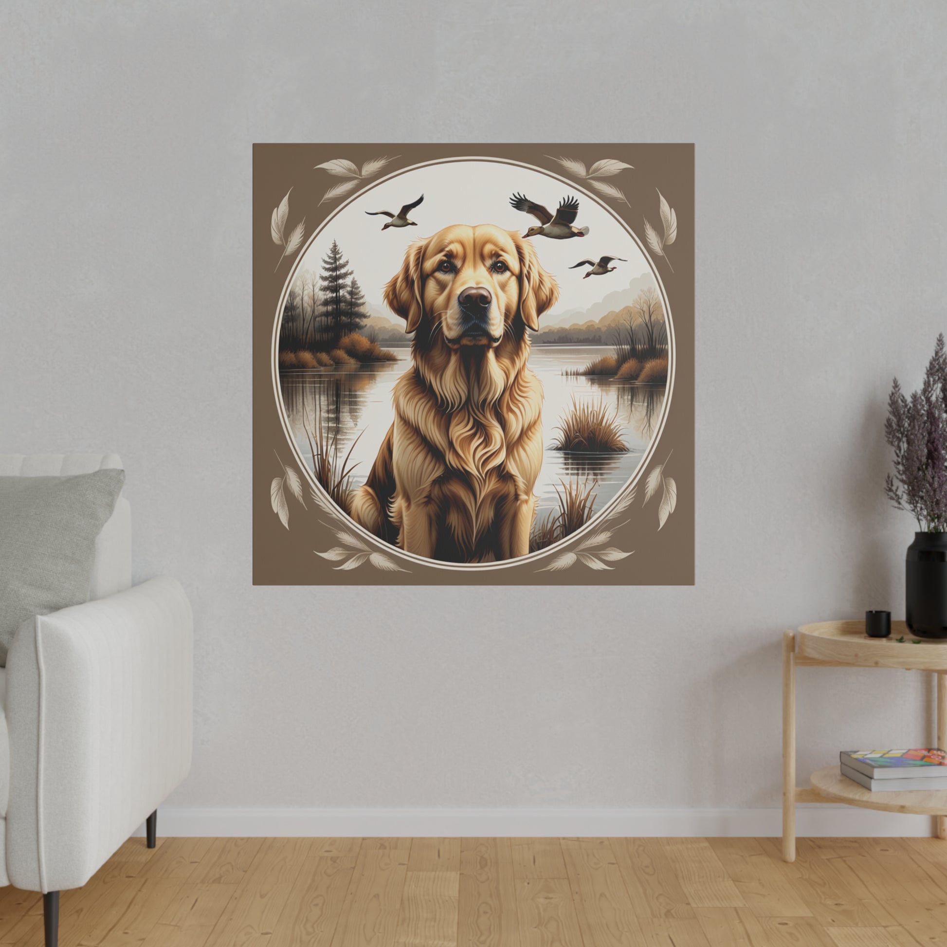 Golden Retriever Matte Canvas Print