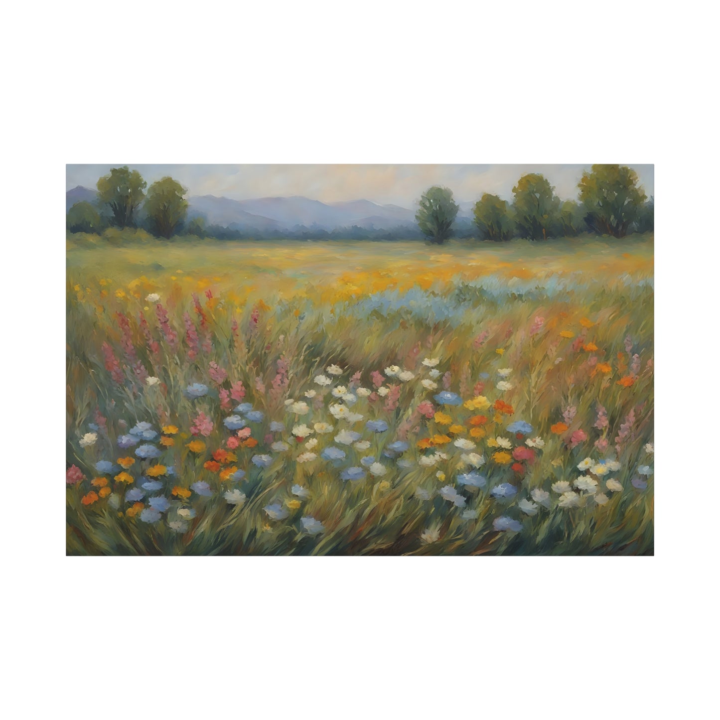 Field of Wildflowers Impressionist Print