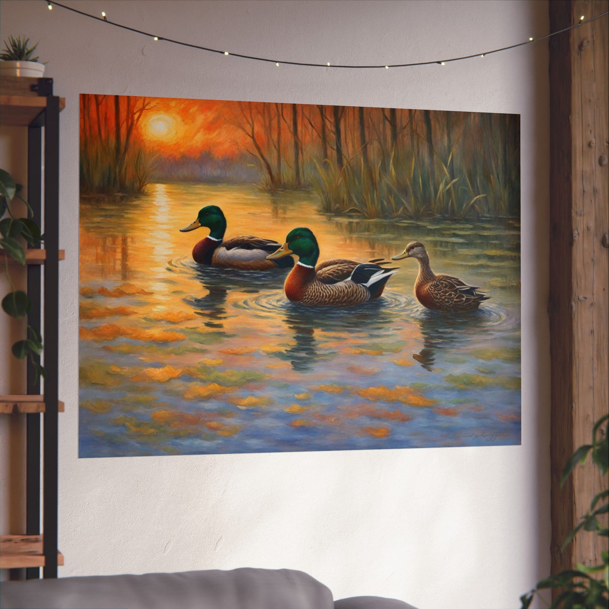 Twilight Refuge Flooded Timber Duck Print