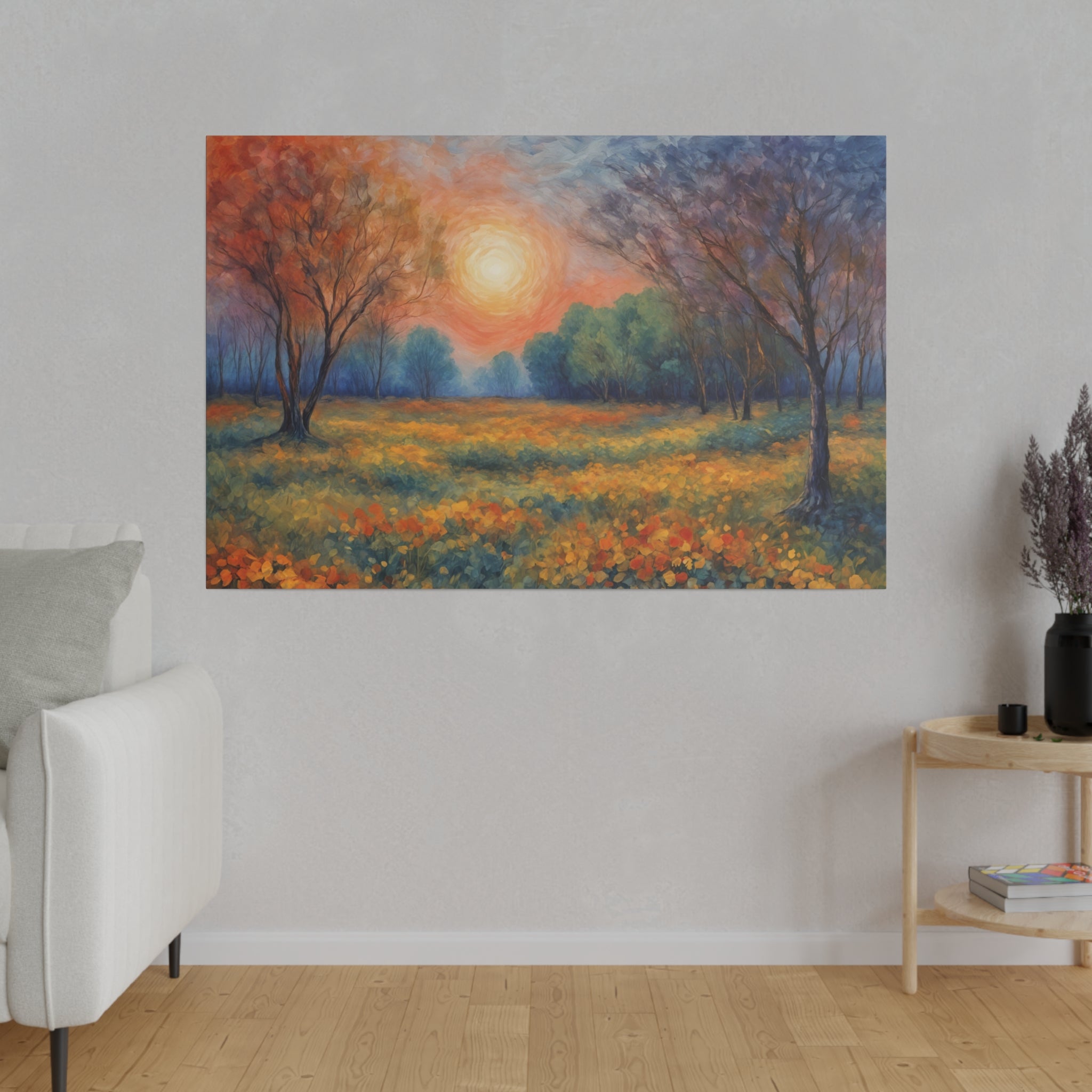 Impressionist Wildflower Field Landscape Print