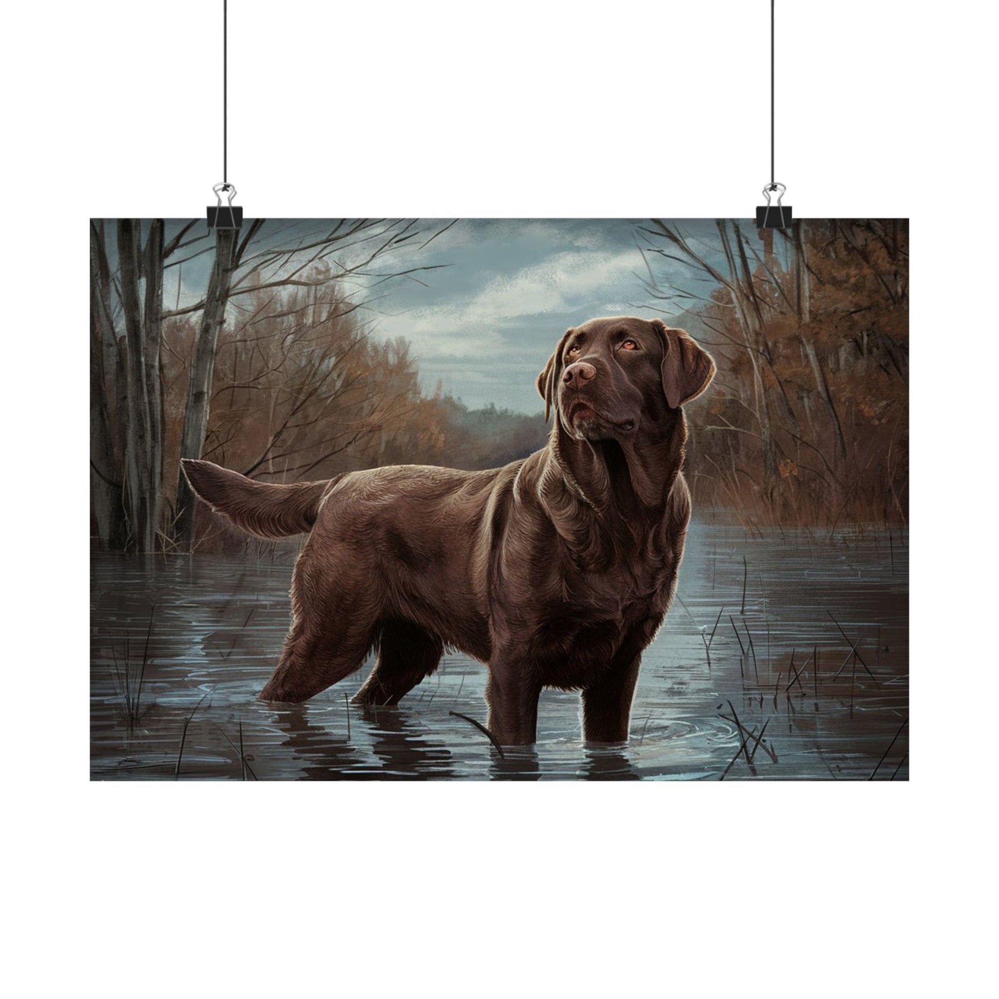 Chocolate Labrador Retriever print