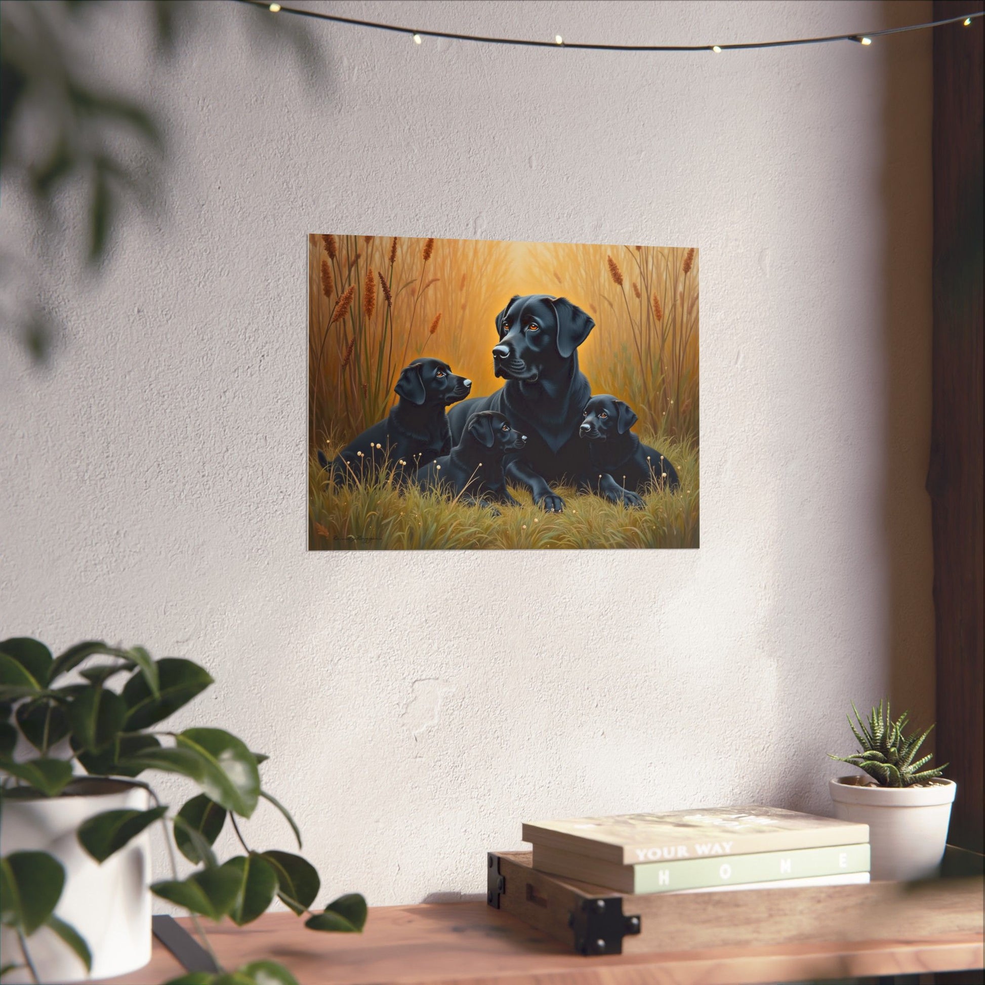 Intimate Bonding Black Labrador Print