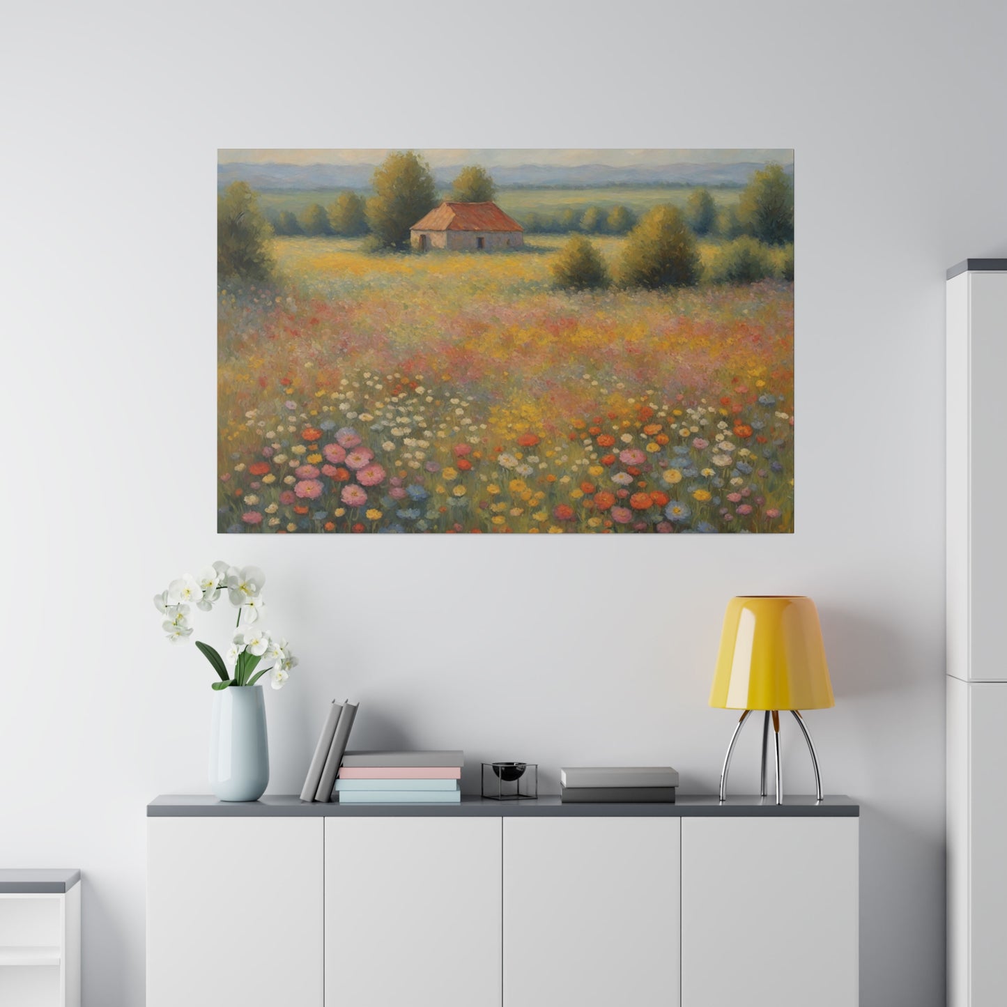 Wildflower Symphony Matte Canvas Impressionism Print