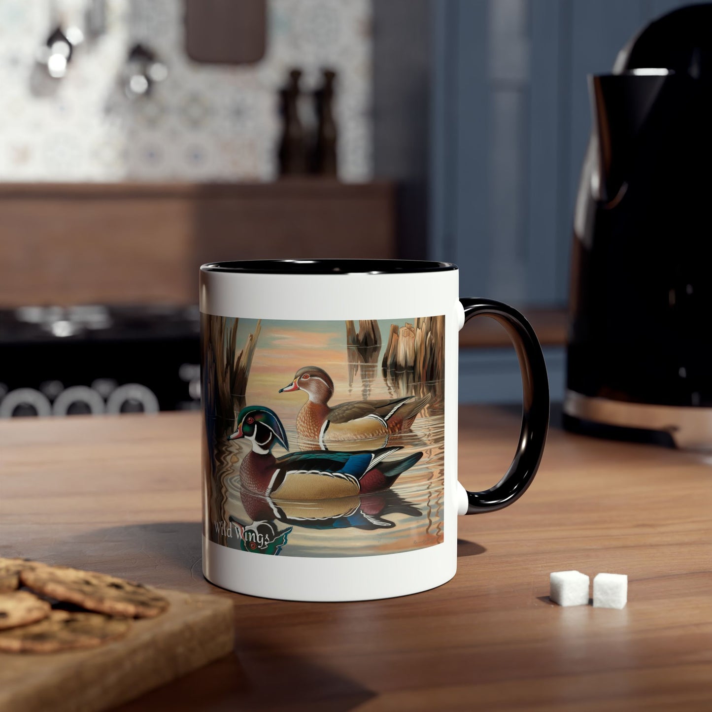 Wood Ducks Two-Tone Coffee Mug, 11oz