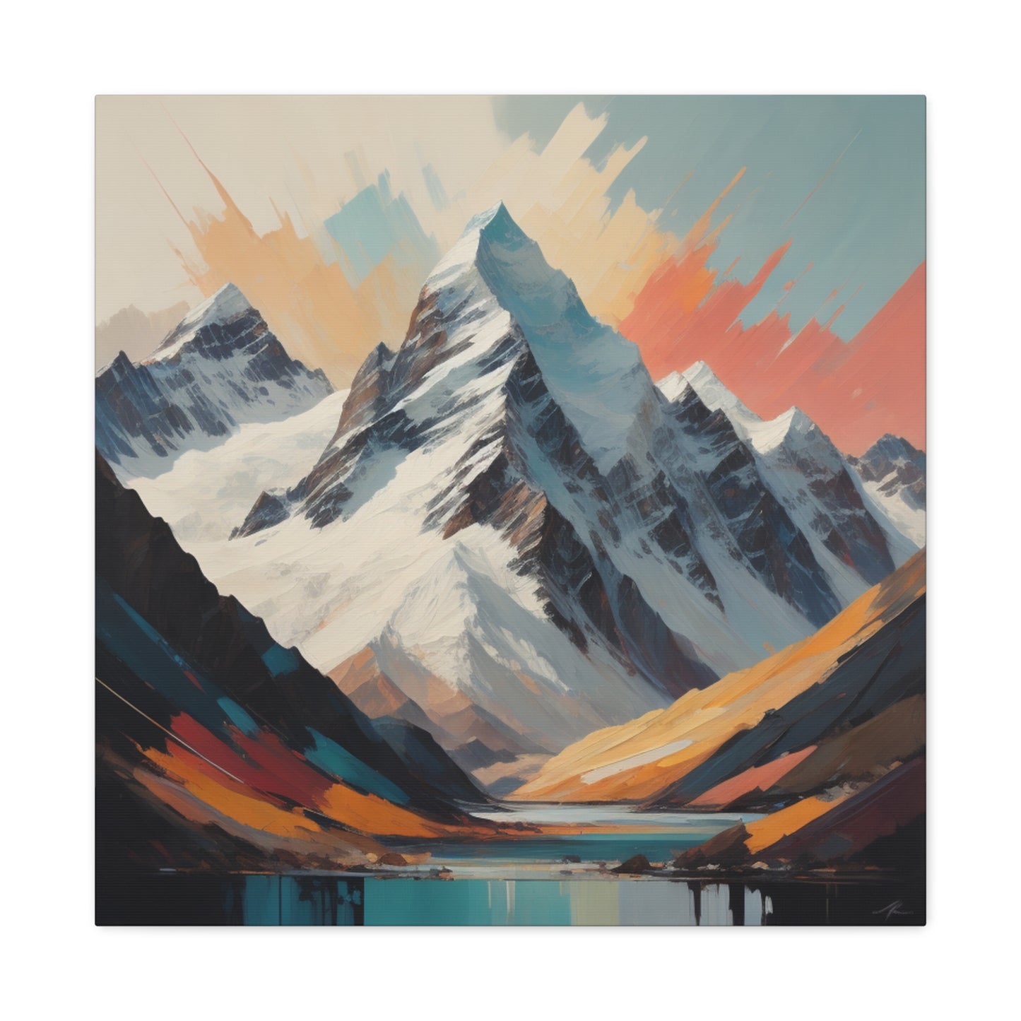 Abstract Southern Alps Canvas Print