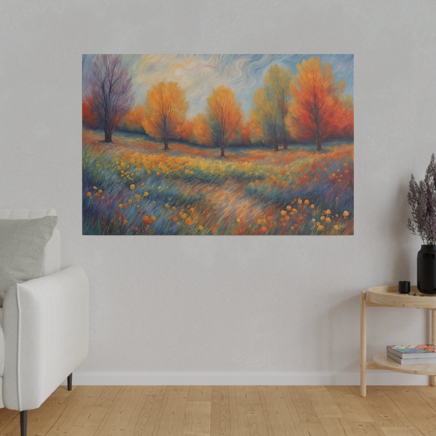 Impressionist Landscape Wildflowers Print