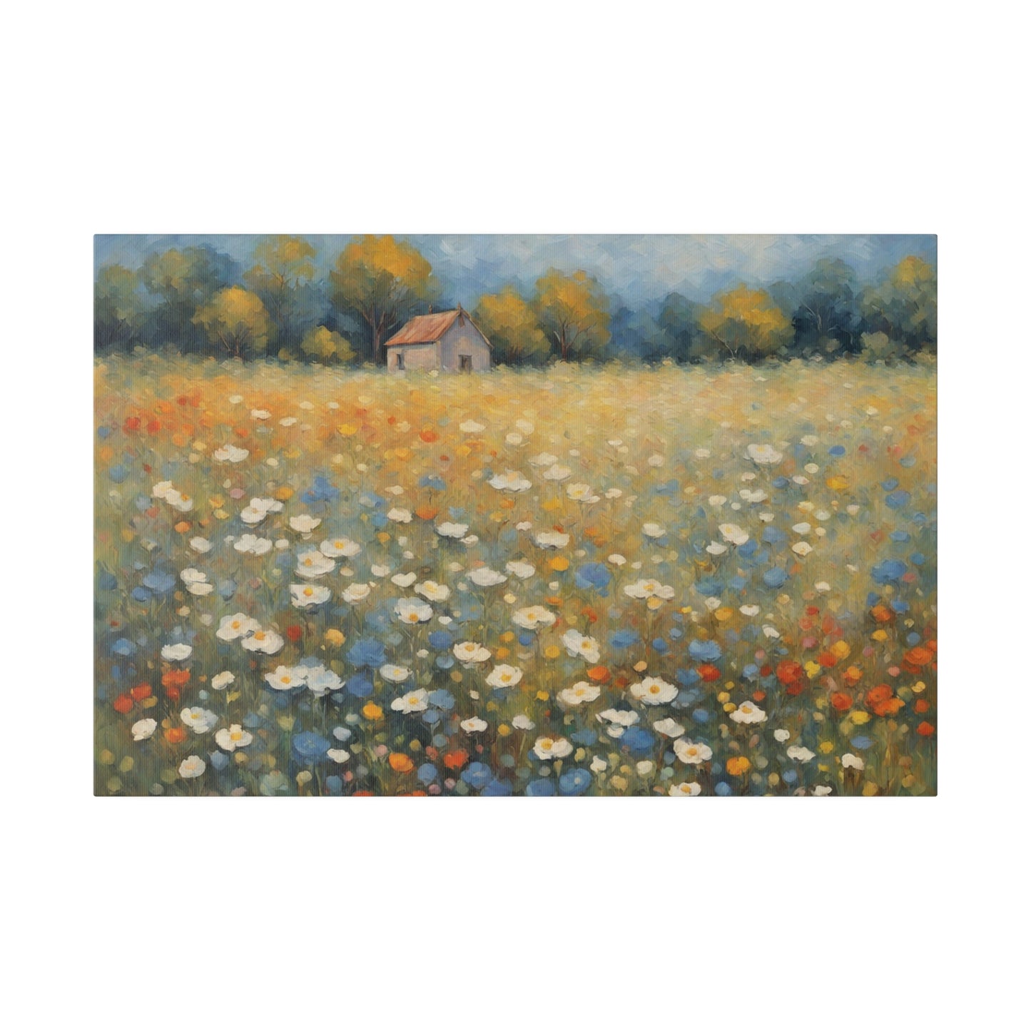 Add charm and serenity to your decor with "Meadow Symphony." The impressionist style lends a timeless quality to the artwork, making it a versatile piece that complements both modern and traditional interiors. The field of wildflowers, rendered with a delicate touch and an eye for detail, invites viewers to lose themselves in the tranquil beauty of the countryside. Perfect for creating a peaceful and inviting atmosphere, this print is a testament to the enduring appeal of nature’s splendor.&nbsp;