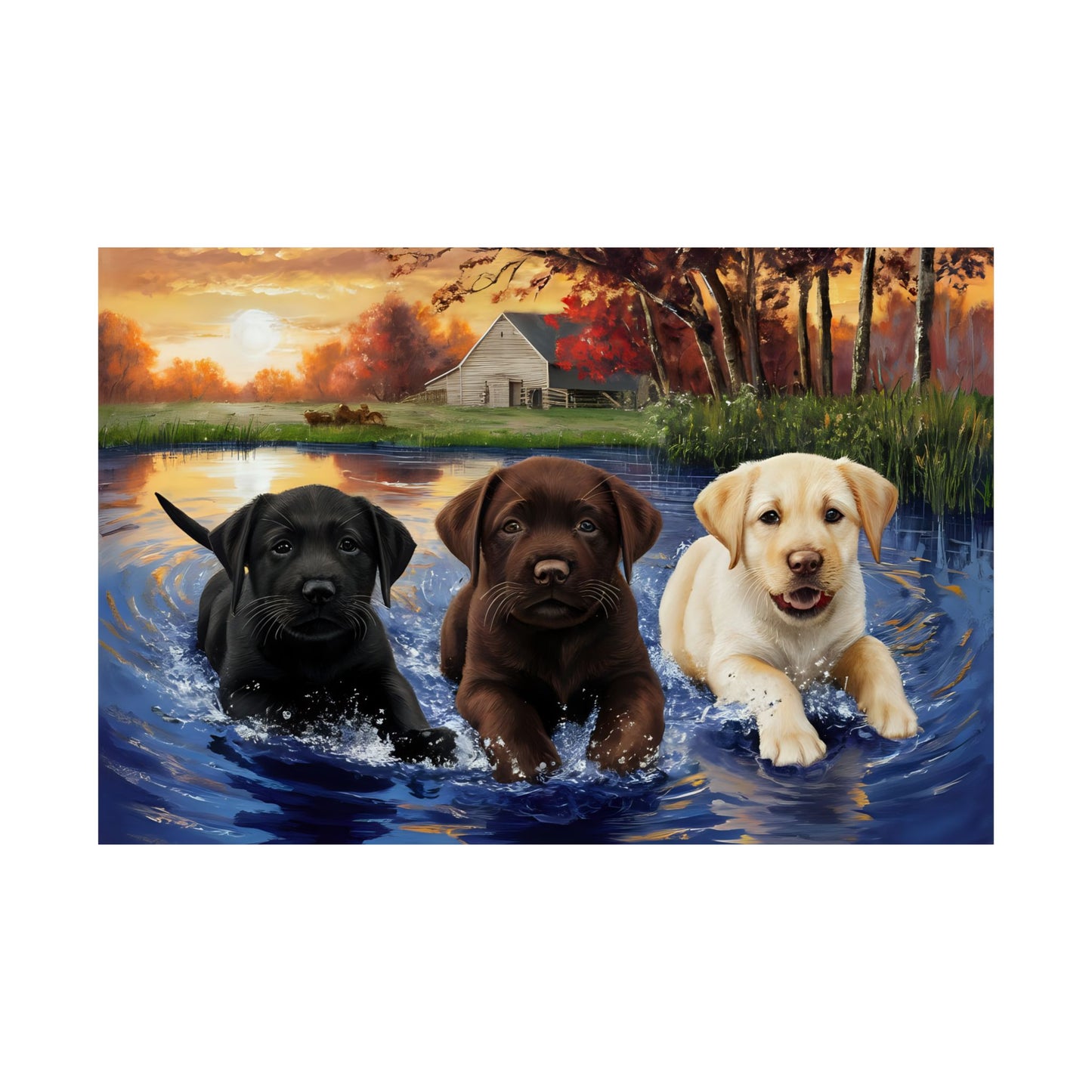 Labrador Retriever Puppies Print