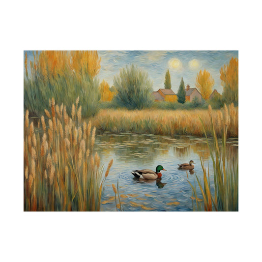 Van Gogh-inspired Duck Print