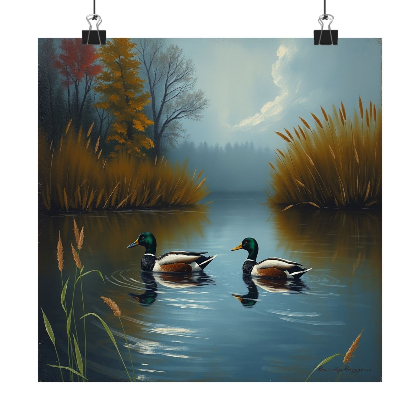 Drifting Lazily, Mallard Duck Print