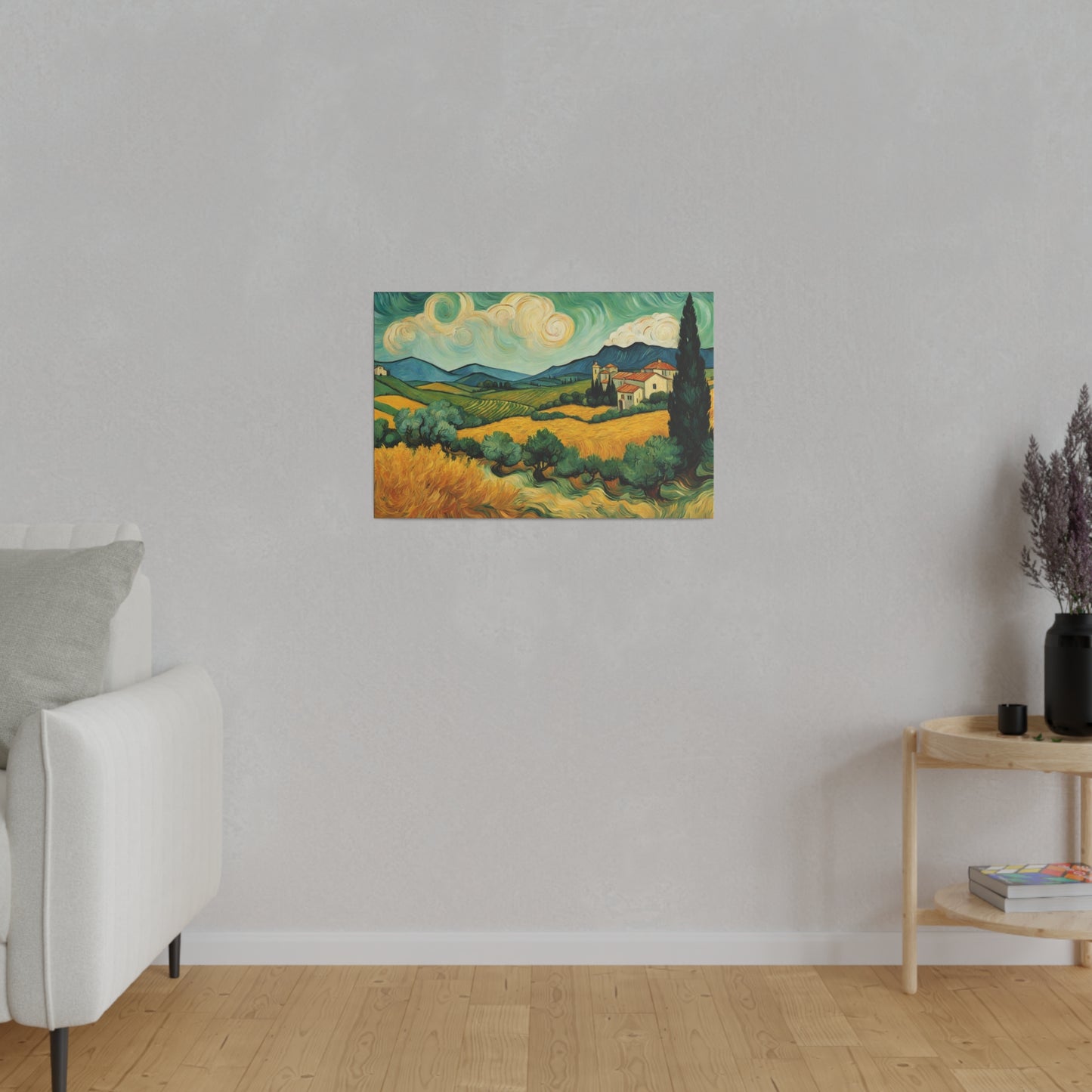 Indulge in nostalgia with this stunning Van Gogh Style Umbria Italy landscape impressionism print. 